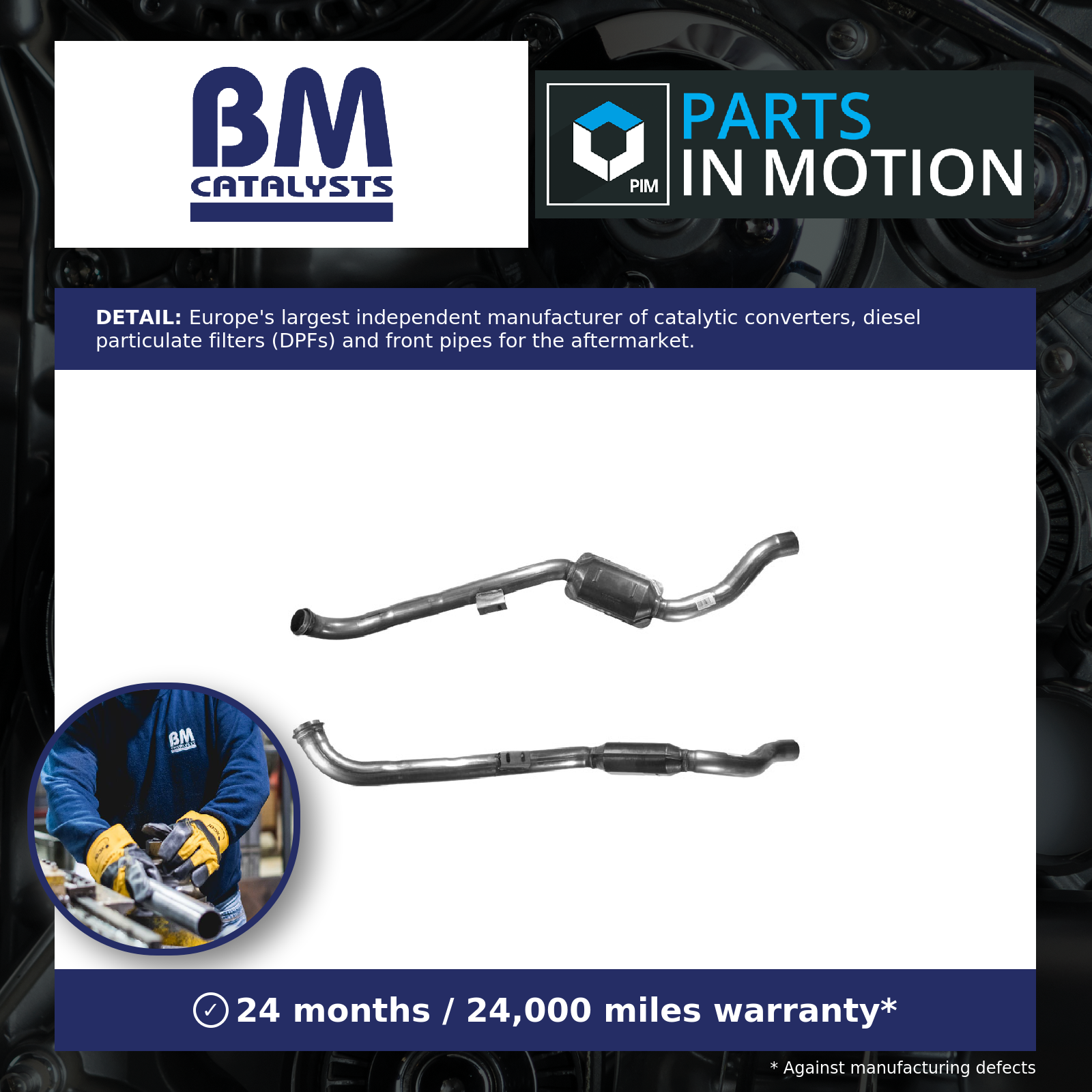 BM Catalysts Catalytic Converter Type Approved BM80120H [PM330285]