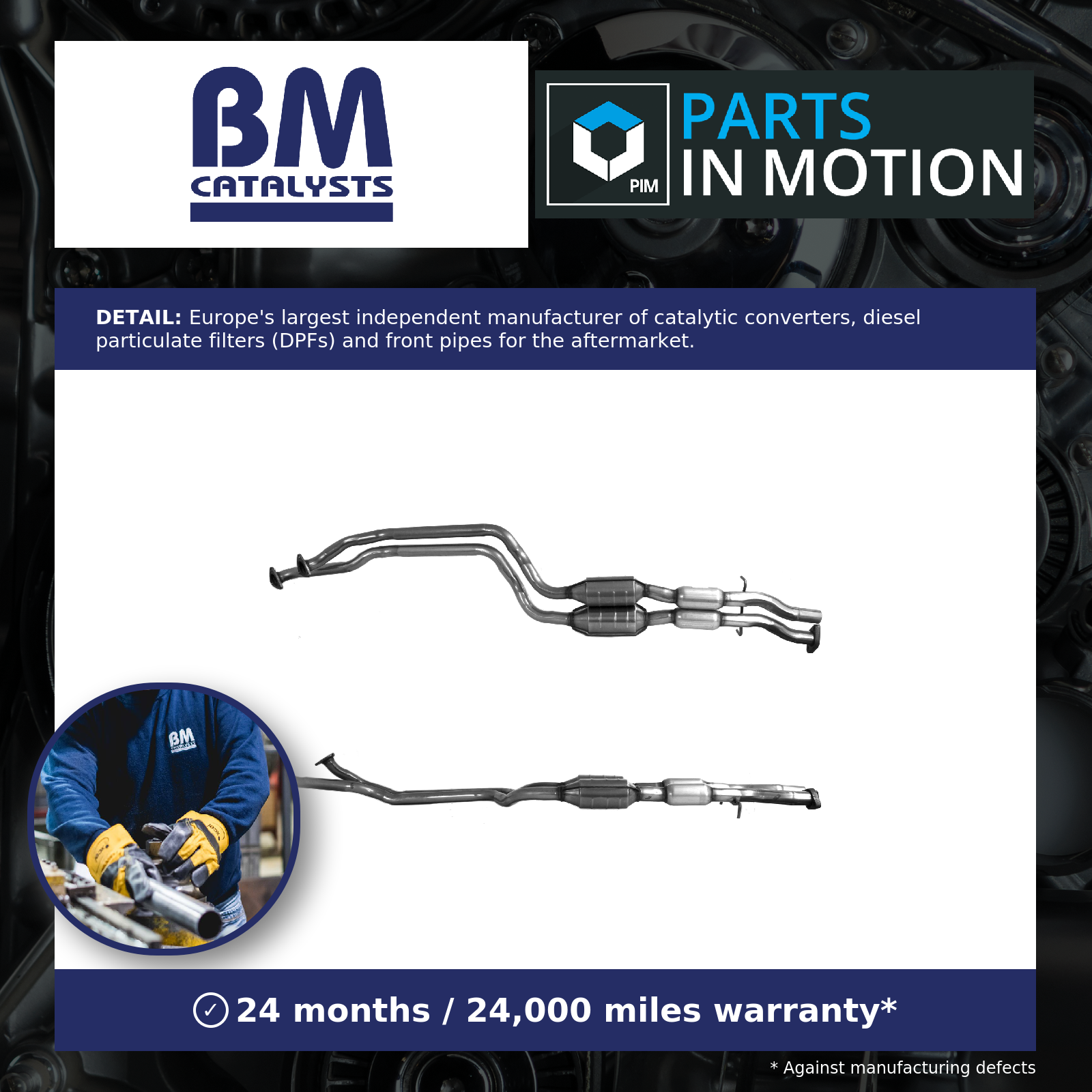 BM Catalysts Non Type Approved Catalytic Converter BM90452 [PM334595]