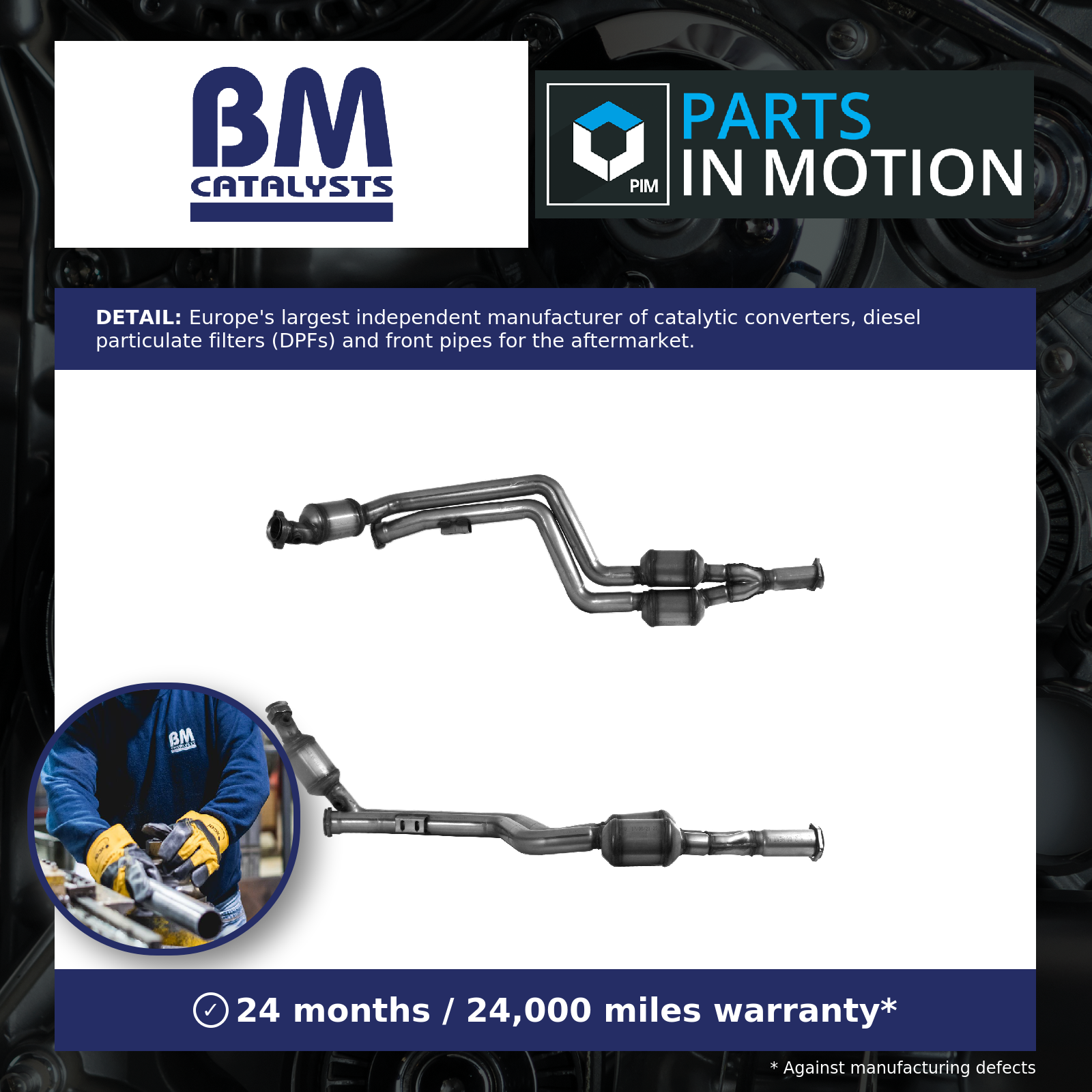 BM Catalysts Non Type Approved Catalytic Converter Right BM90801 [PM338632]