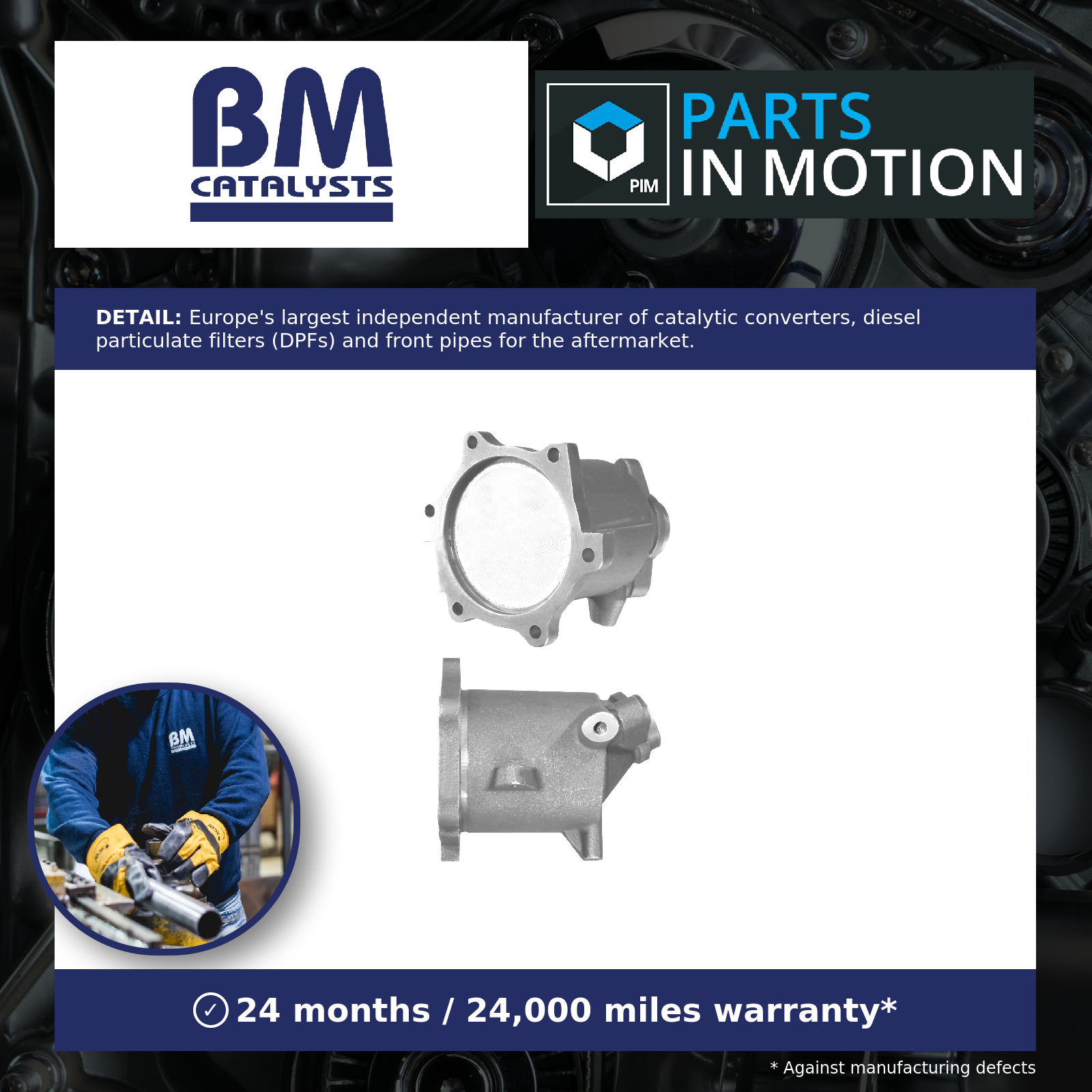 BM Catalysts Catalytic Converter Type Approved BM91444H [PM338895]