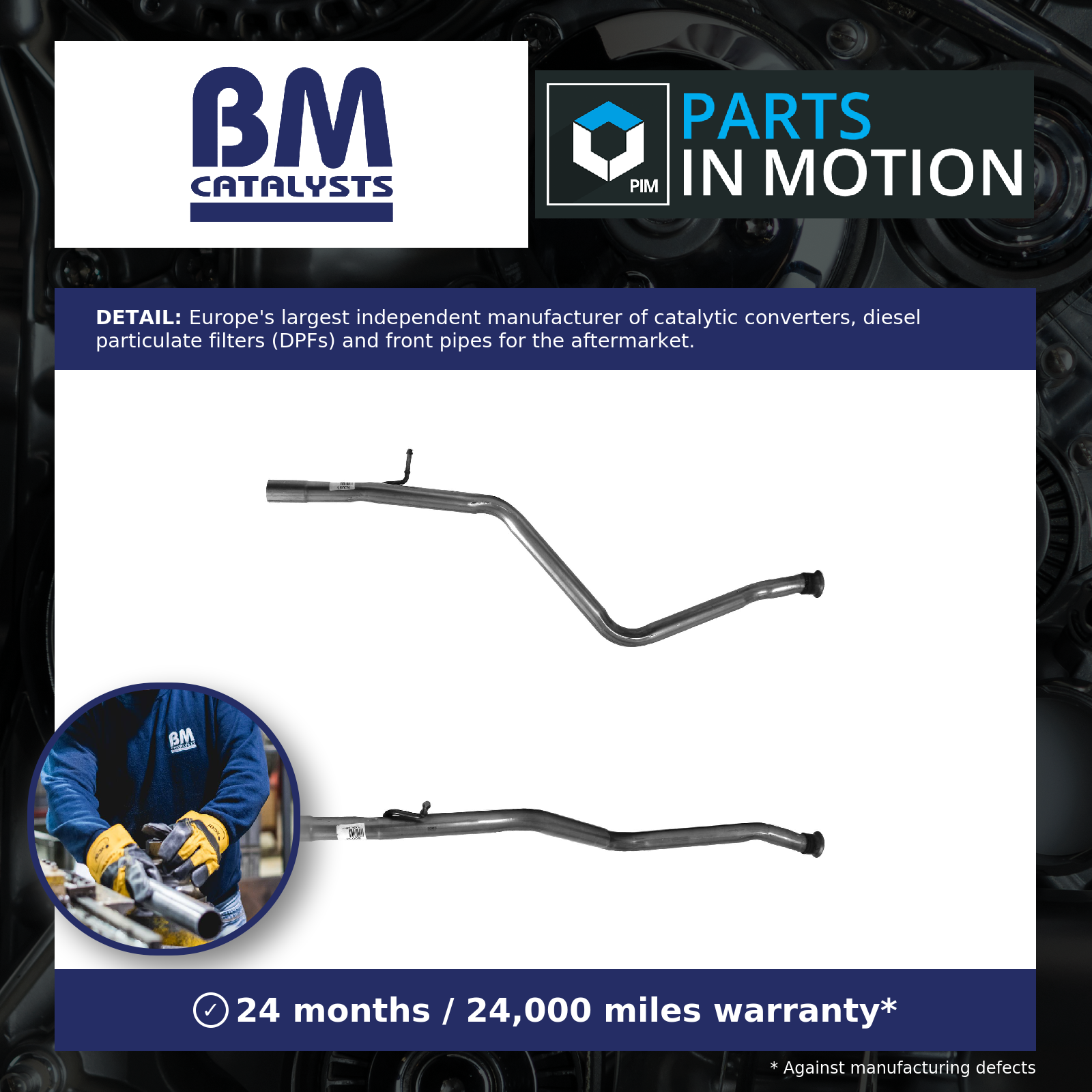BM Catalysts Connecting Exhaust Pipe BM50033 & fitting kit FK50033A - Image 4