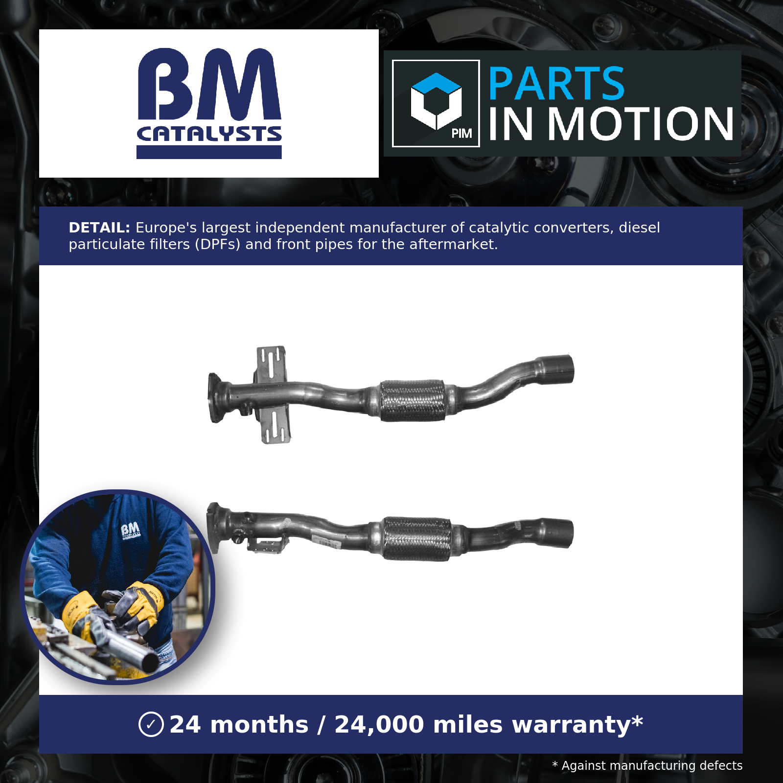 Exhaust Pipe + Fitting Kit Front BM50122K BM Catalysts 55557796 5854442 Quality - Image 3