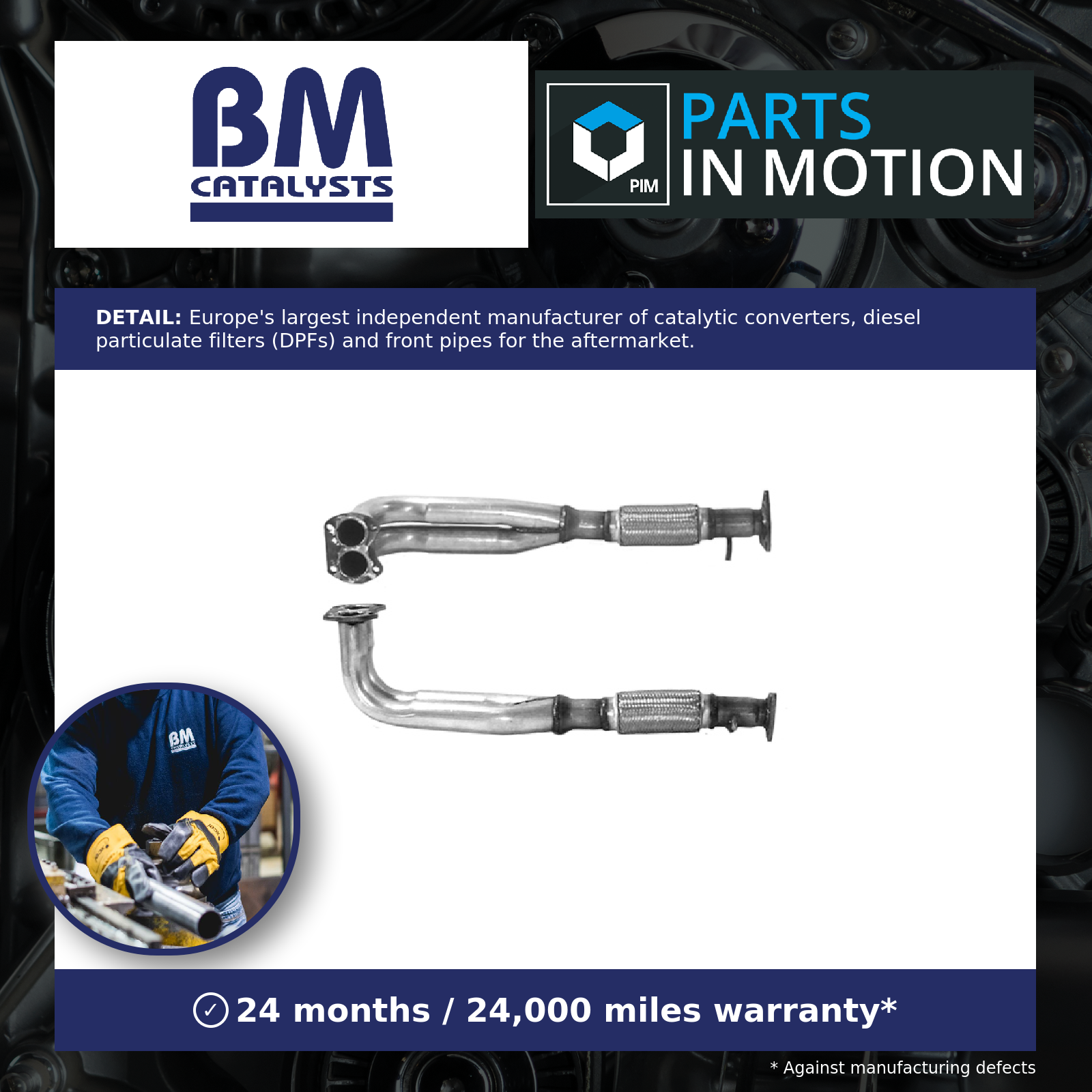 Front Exhaust Pipe BM70077 BM Catalysts GEX12041 GEX12088 WCD102730 - Image 5