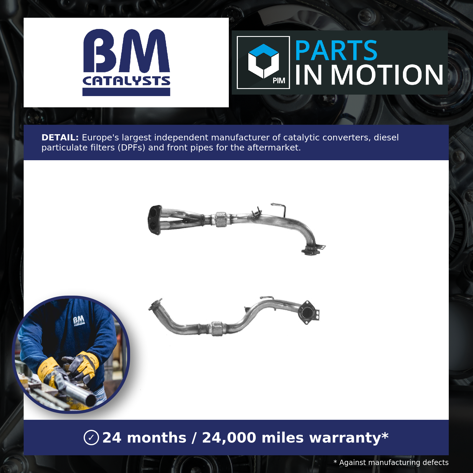 BM Catalysts Exhaust Front / Down Pipe BM70167 [PM340861]