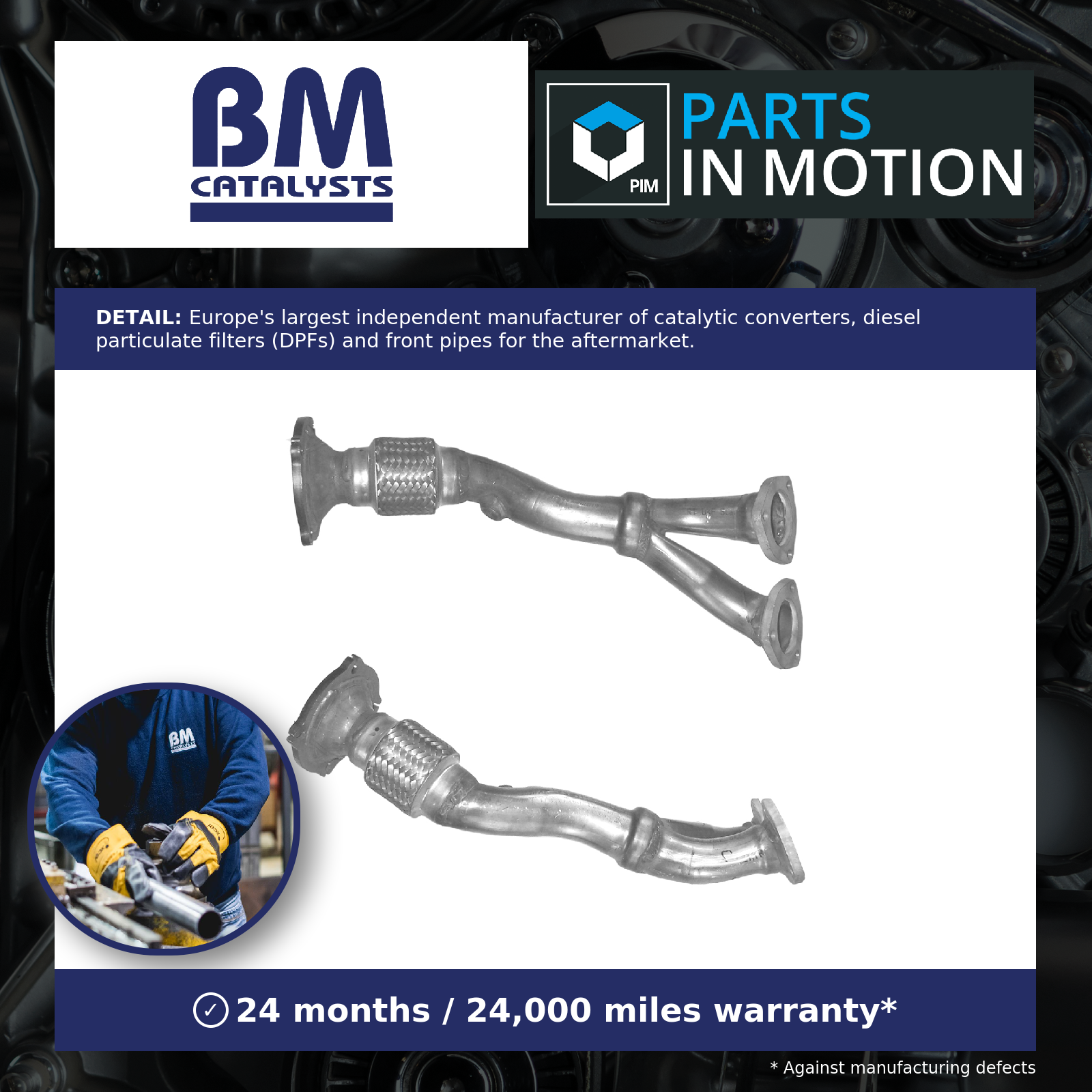 BM Catalysts Exhaust Front / Down Pipe BM70410 [PM341393]