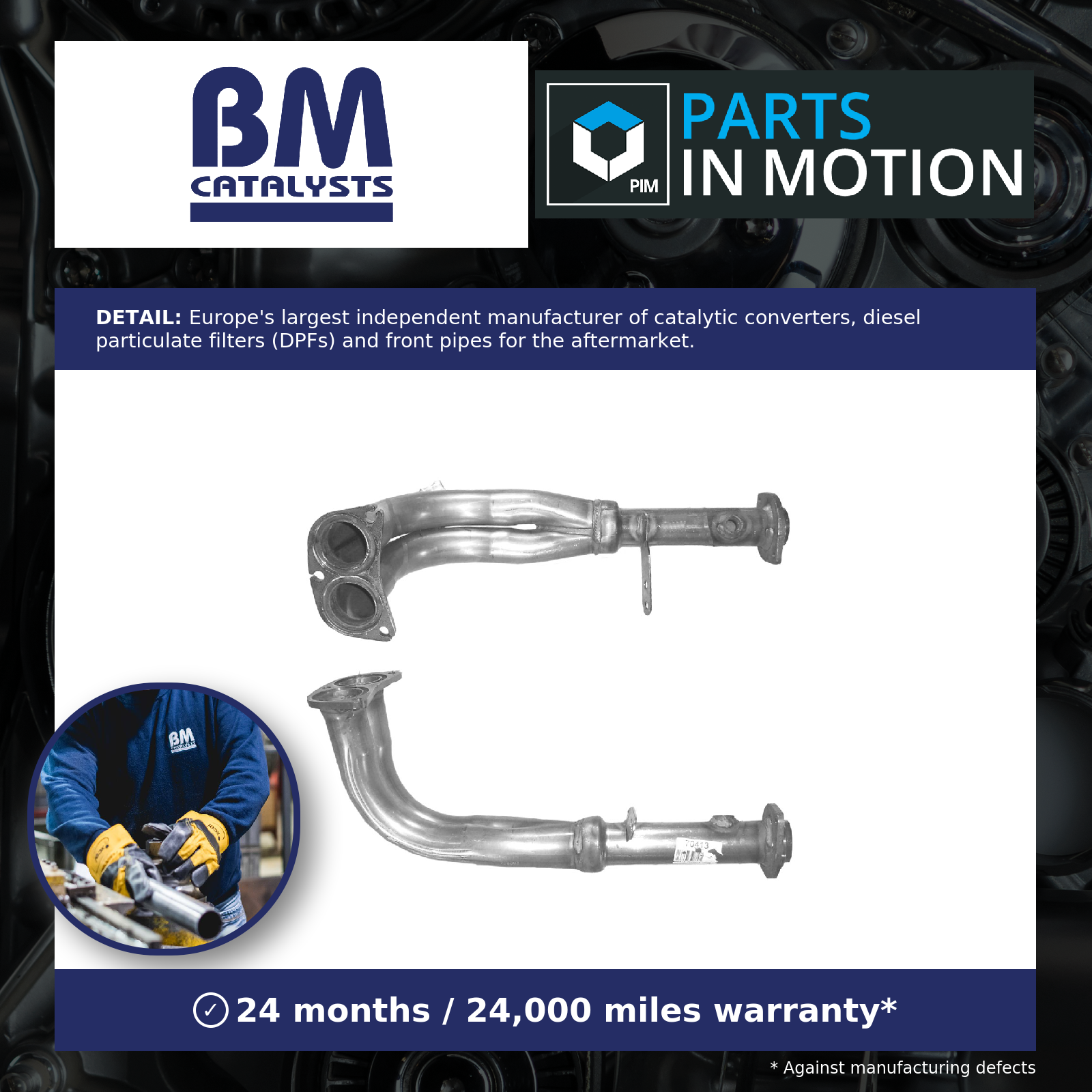 BM Catalysts Exhaust Front / Down Pipe BM70413 [PM341395]