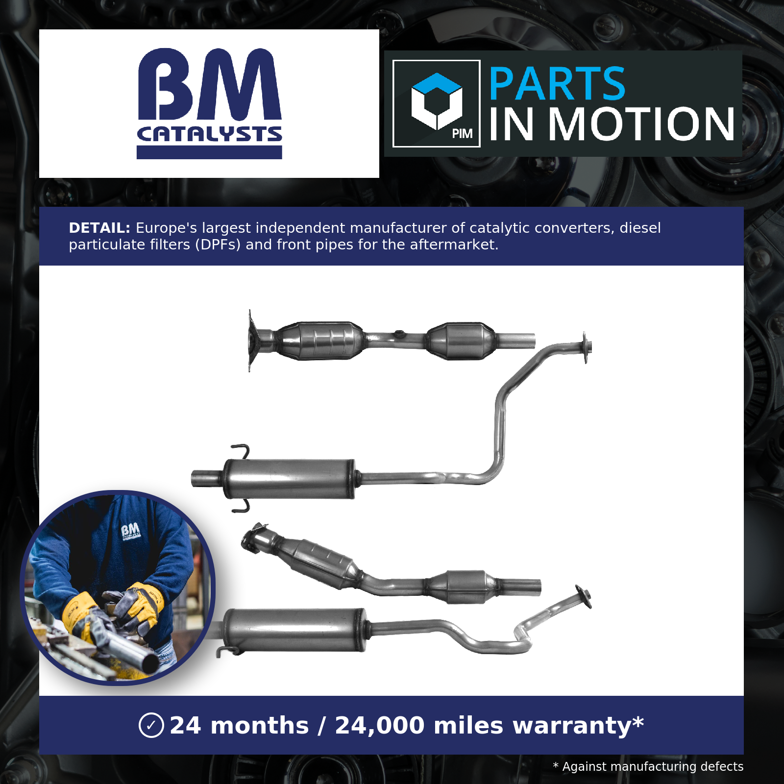 BM Catalysts Catalytic Converter Type Approved BM91617H [PM484100]