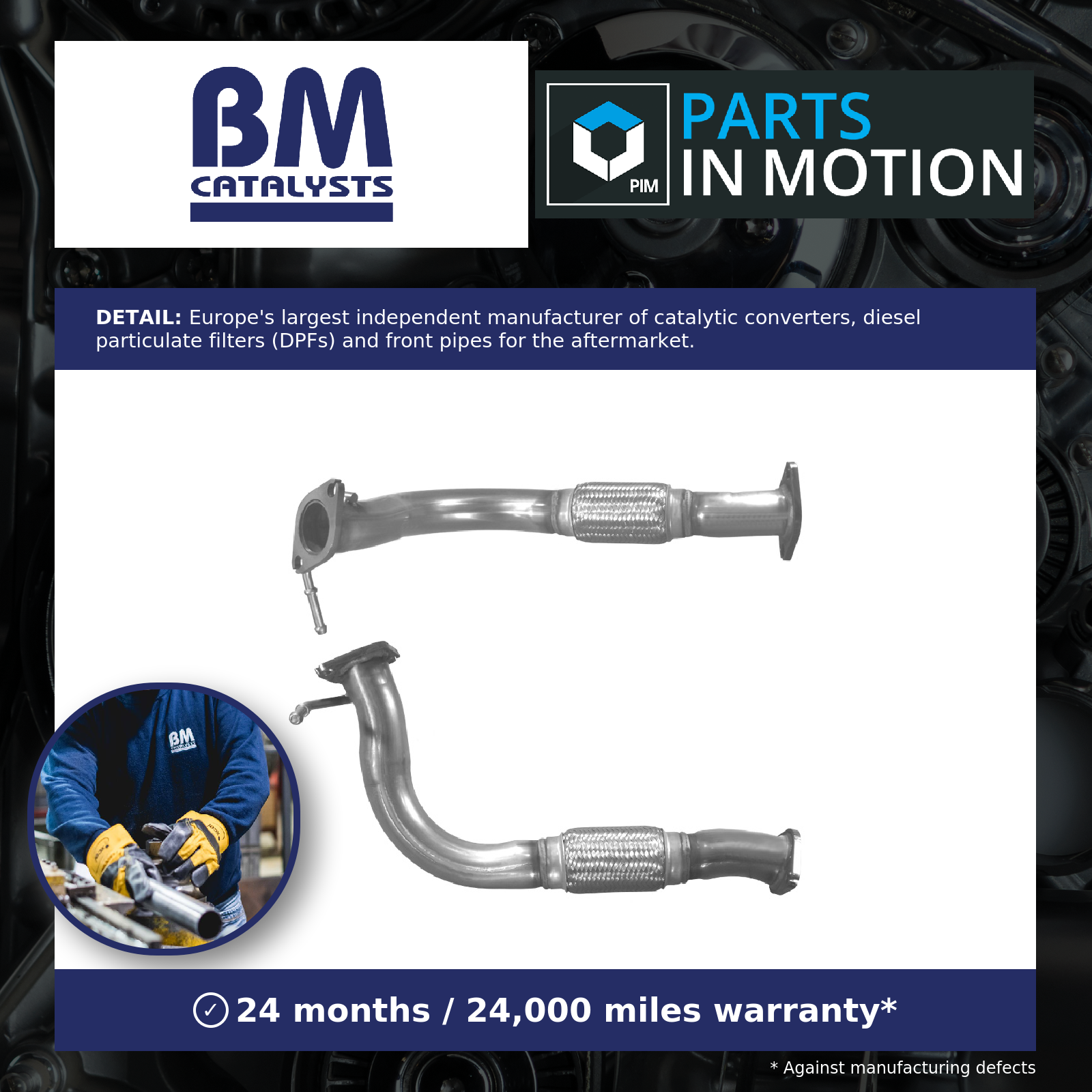BM Catalysts Exhaust Front / Down Pipe BM70573 [PM609200]
