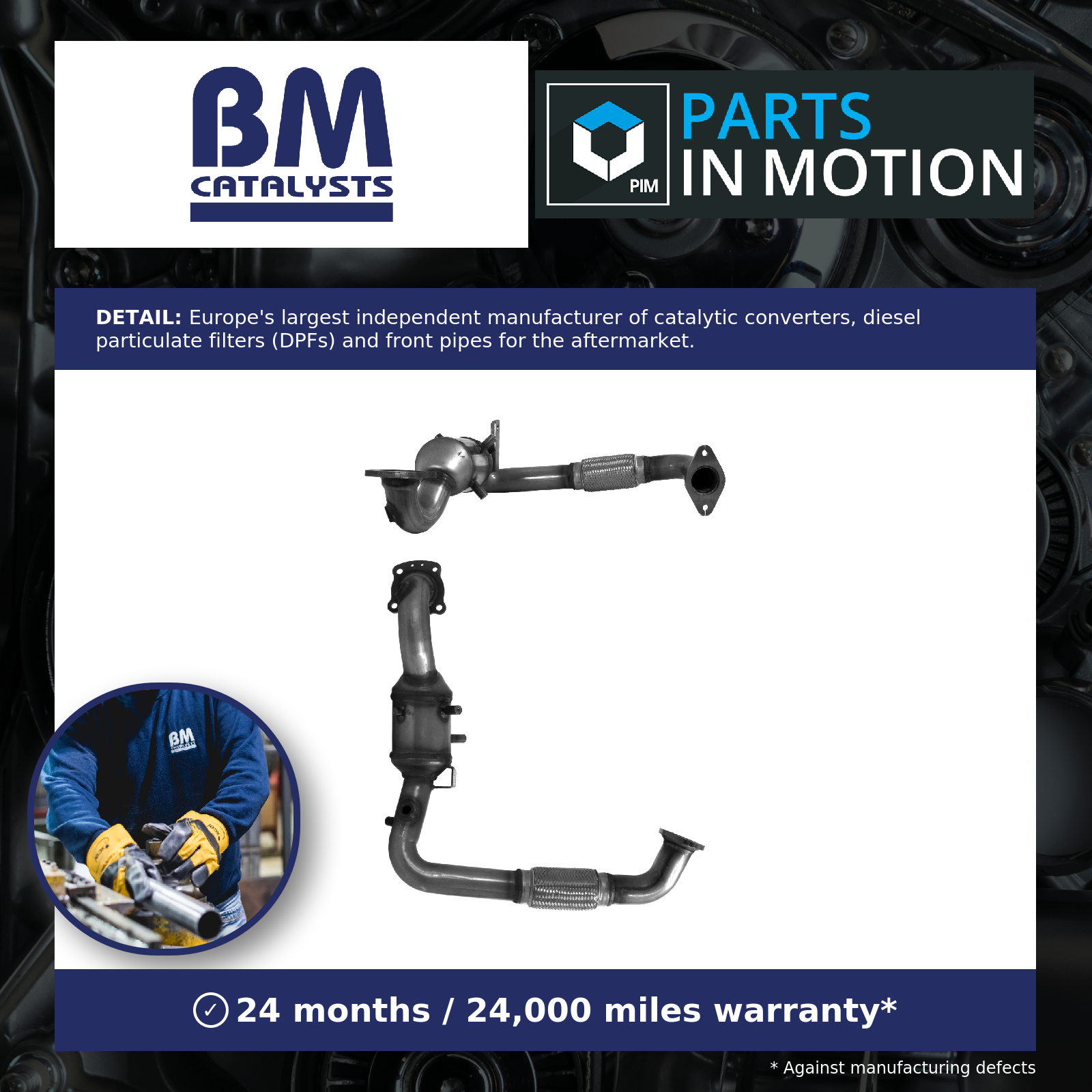 BM Catalysts Catalytic Converter Type Approved BM91752H [PM921889]