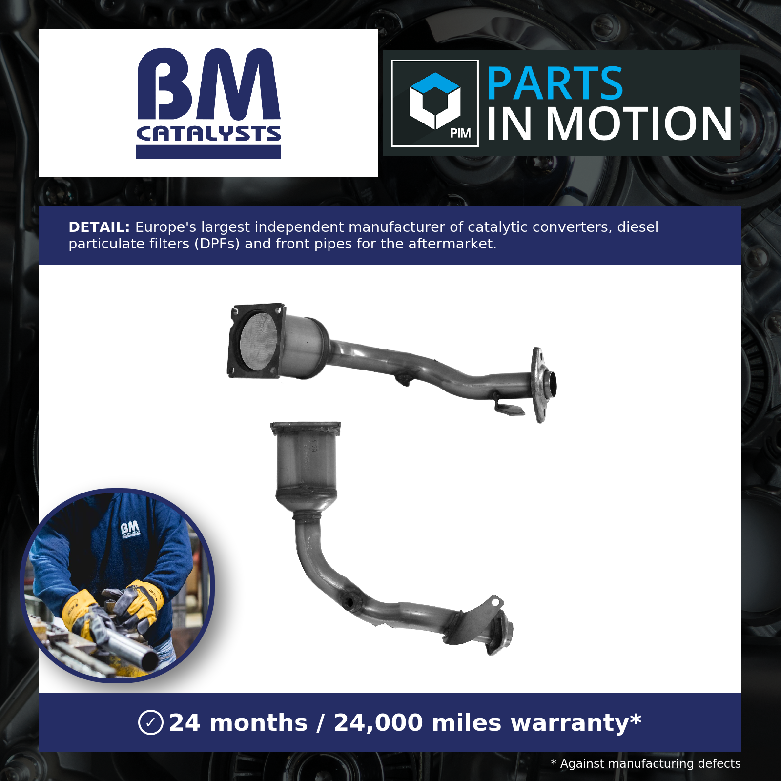 BM Catalysts Catalytic Converter Type Approved BM91763H [PM921900]