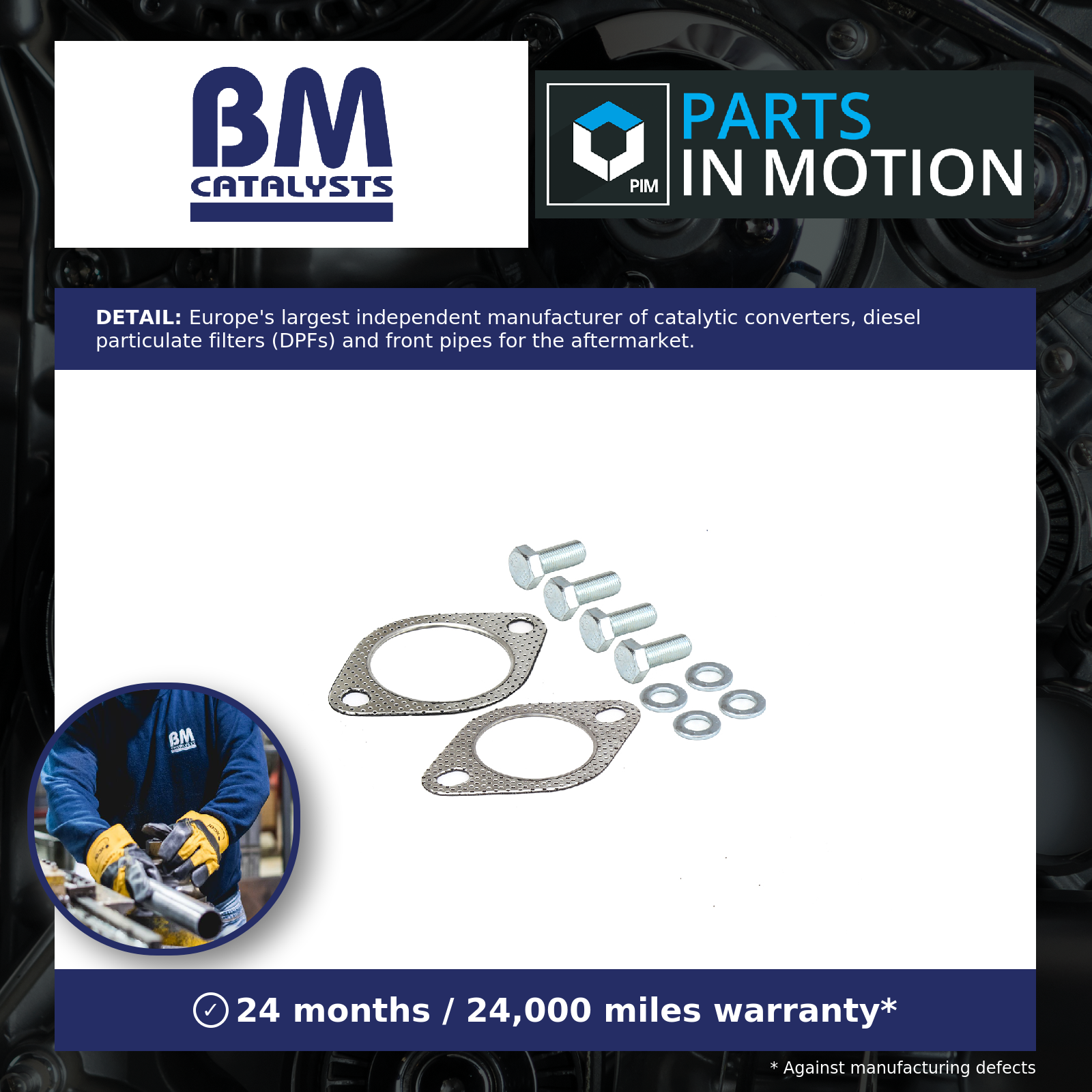 BM Catalysts Catalytic Converter Fitting Kit FK92050B [PM924107]