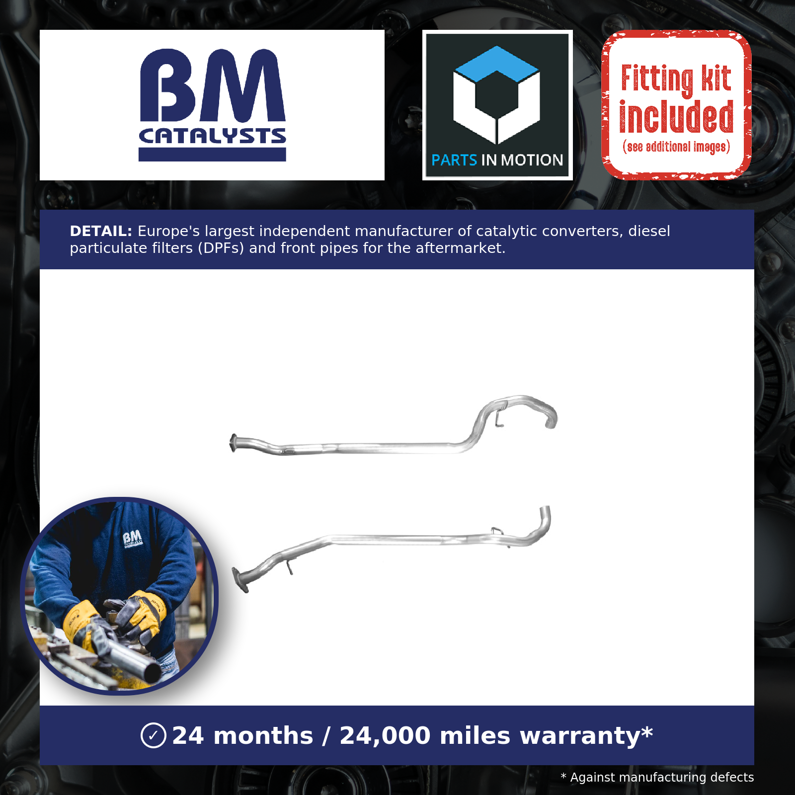 Exhaust Pipe Rear BM50868 BM Catalysts 1787297 1882614 2147628 CV615A212AC New - Image 6