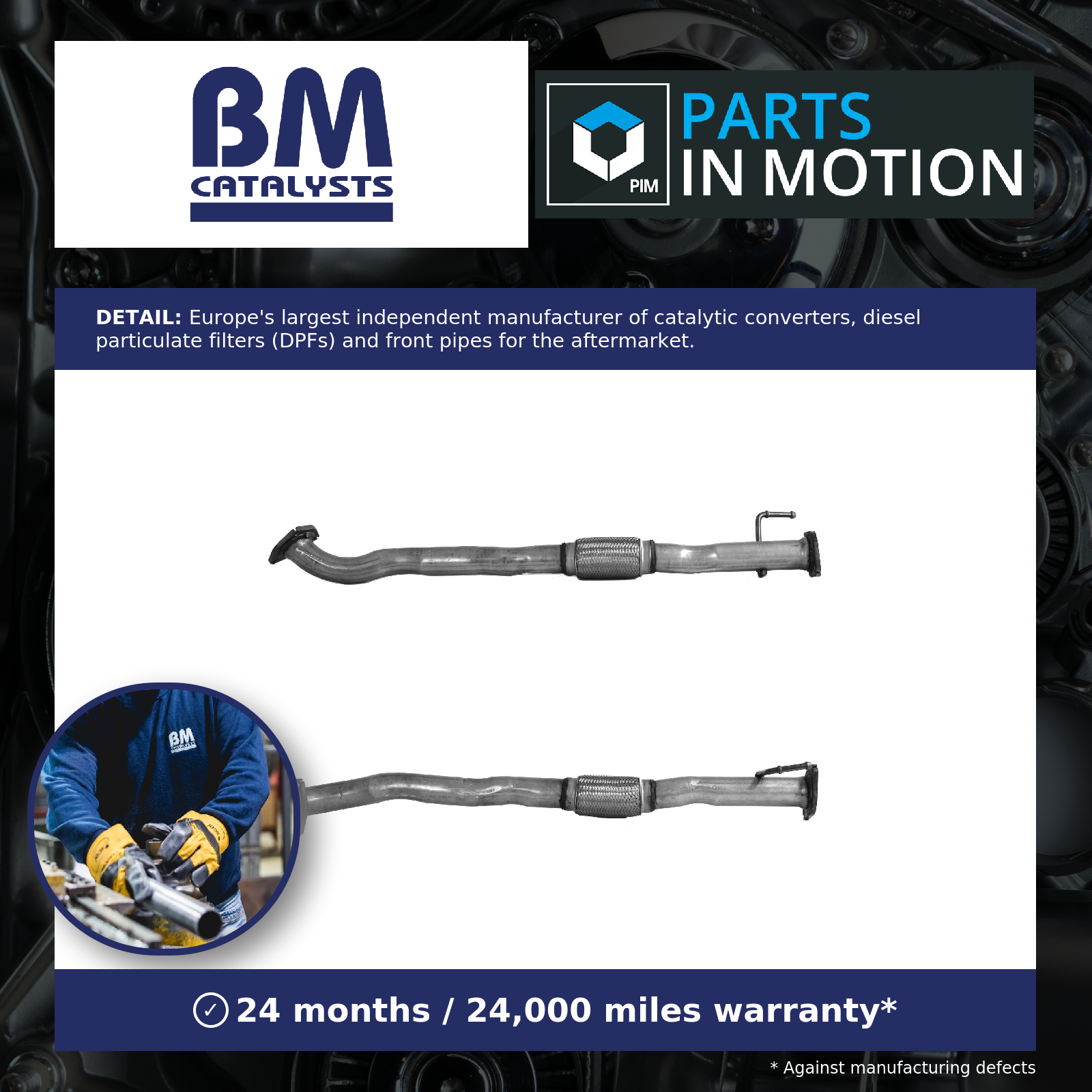 BM Catalysts Connecting Exhaust Pipe BM50706 - Image 3