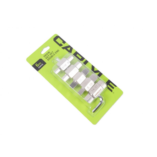 Carlyle CUDPKS 6PC DRAIN KEY SET DOUBLE END