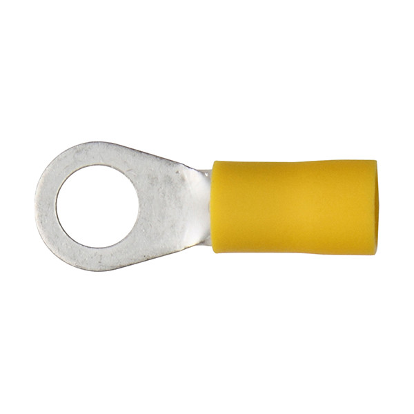 Workshop Warehouse ET27 TERMINALS YELLOW RING 6.4MM (1/4)