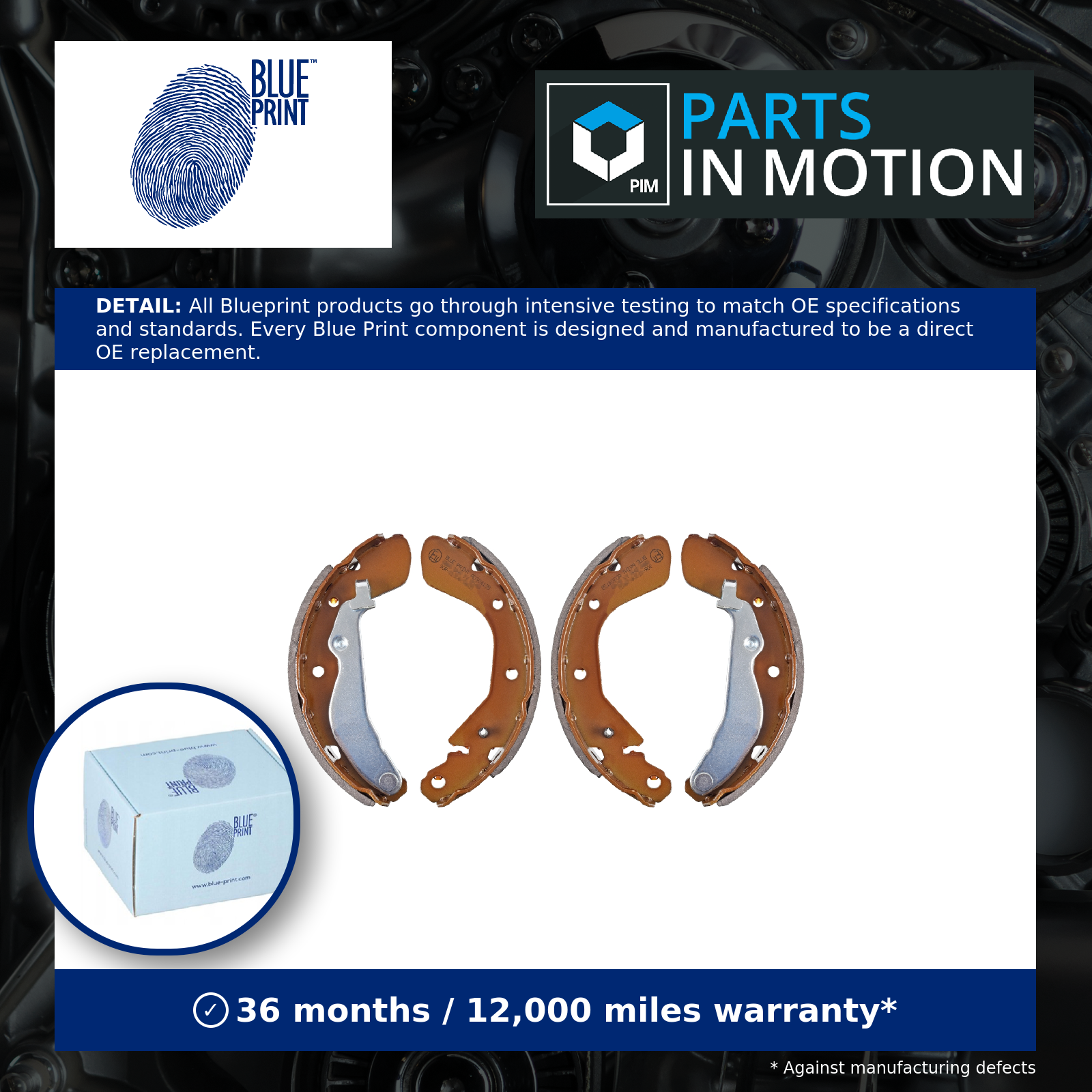 Brake Shoe Set Blue Print Daewoo Kalos Chevrolet Aveo Spark - Image 10