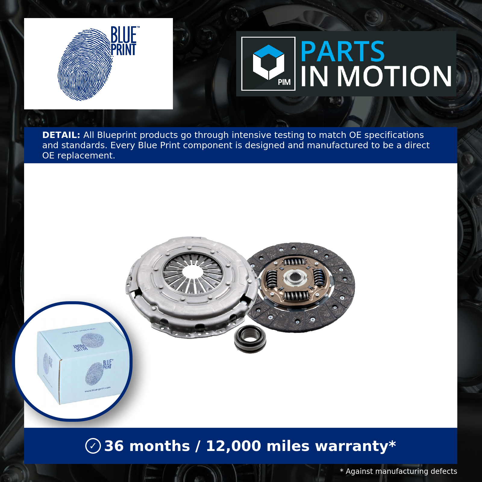 Blue Print Clutch Kit 3pc (Cover+Plate+Releaser) ADG030203 [PM101387]