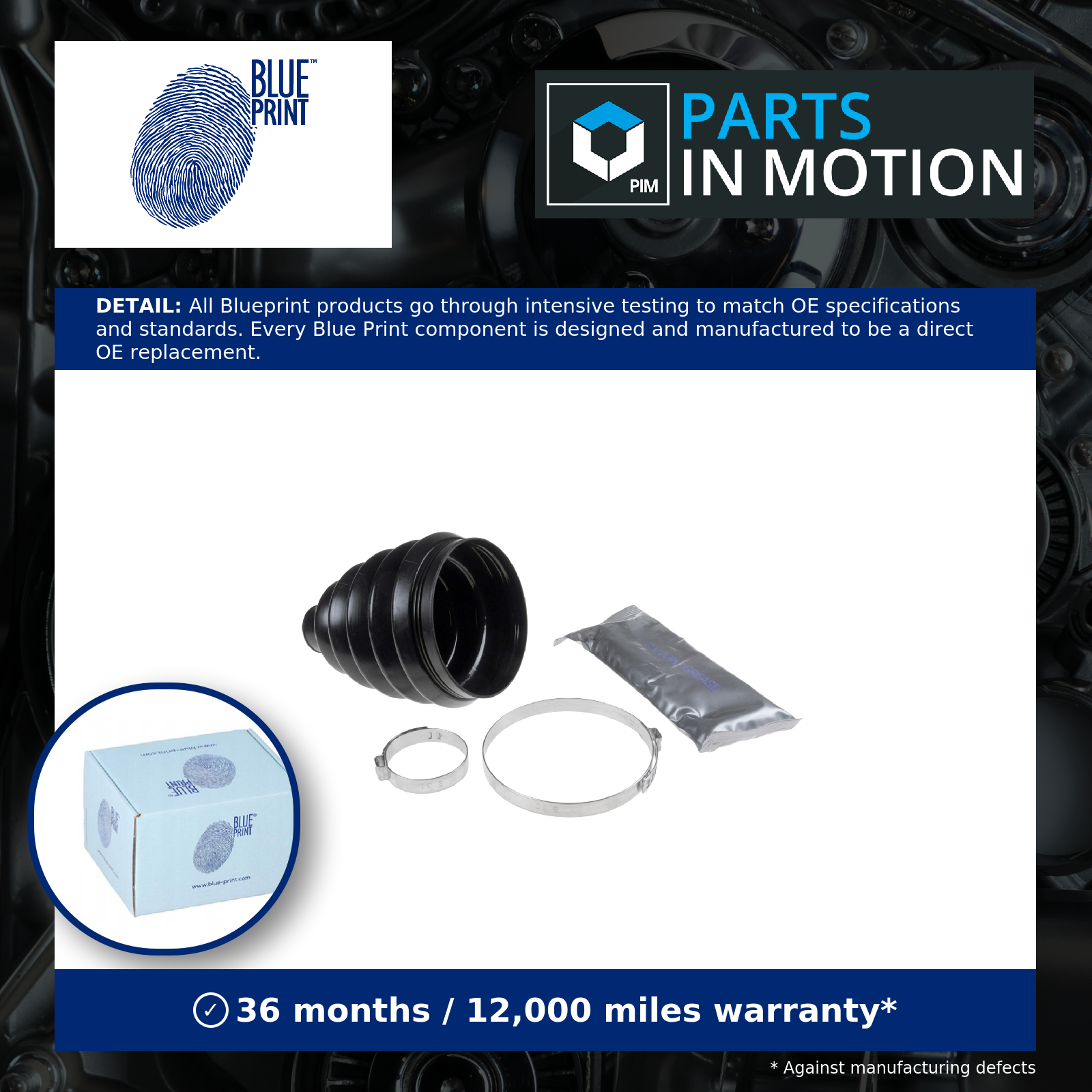 Blue Print CV Joint Boot ADT38107 [PM101687]