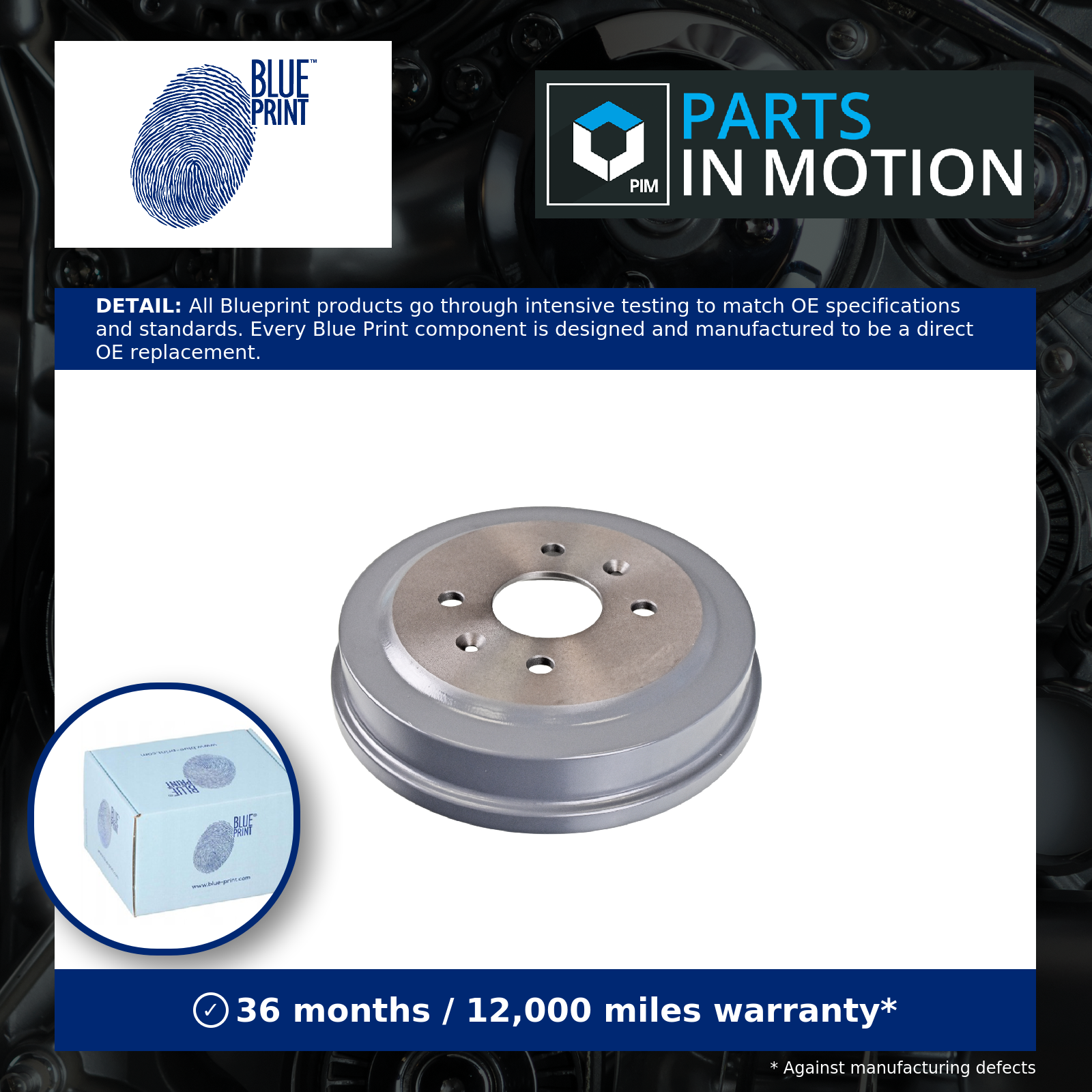 Blueprint ADG04717 Brake Drum Rear Fits Chevrolet Aveo / Kalos Spark Daewoo - Image 7