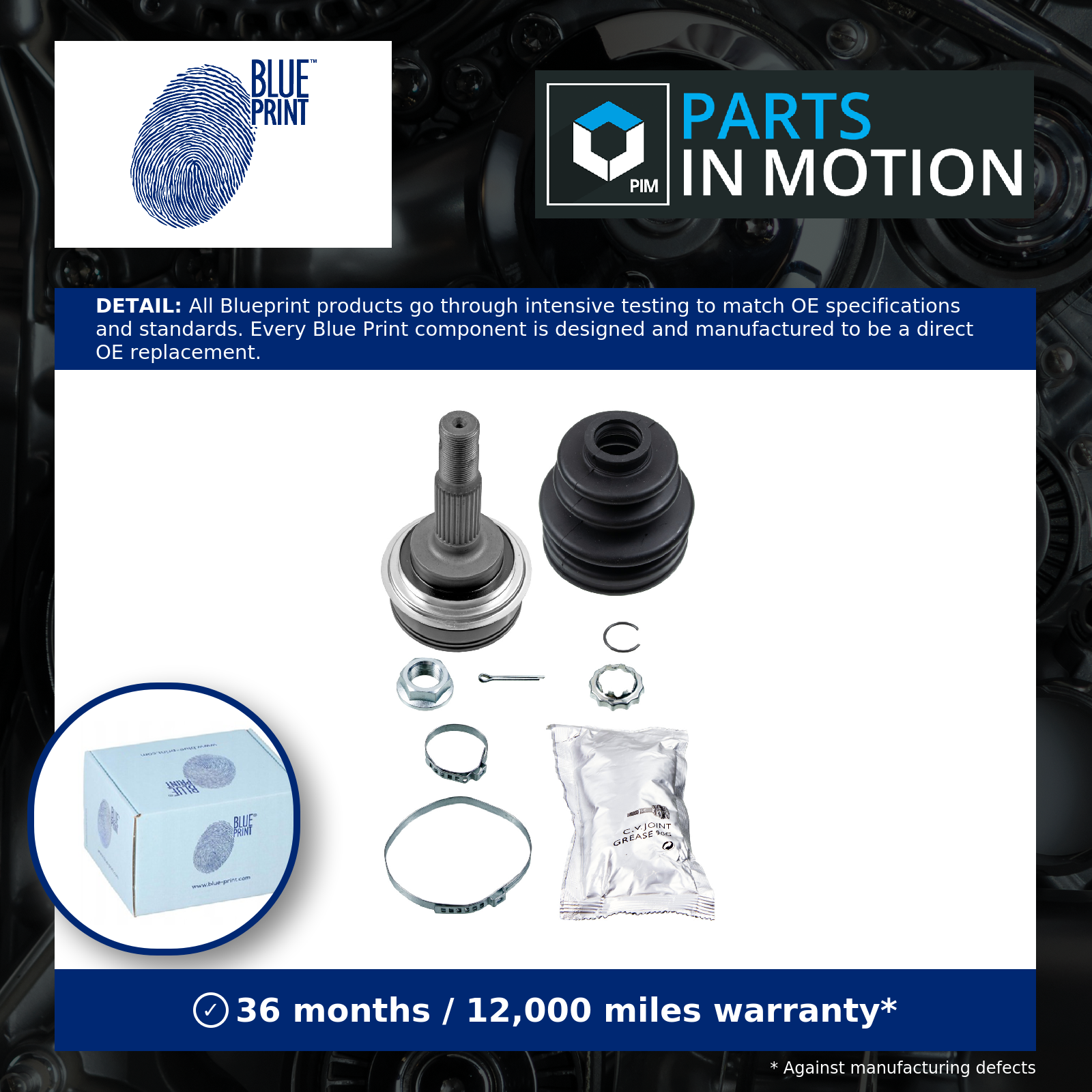 Blue Print CV Joint Front Outer ADT38919 [PM112881]