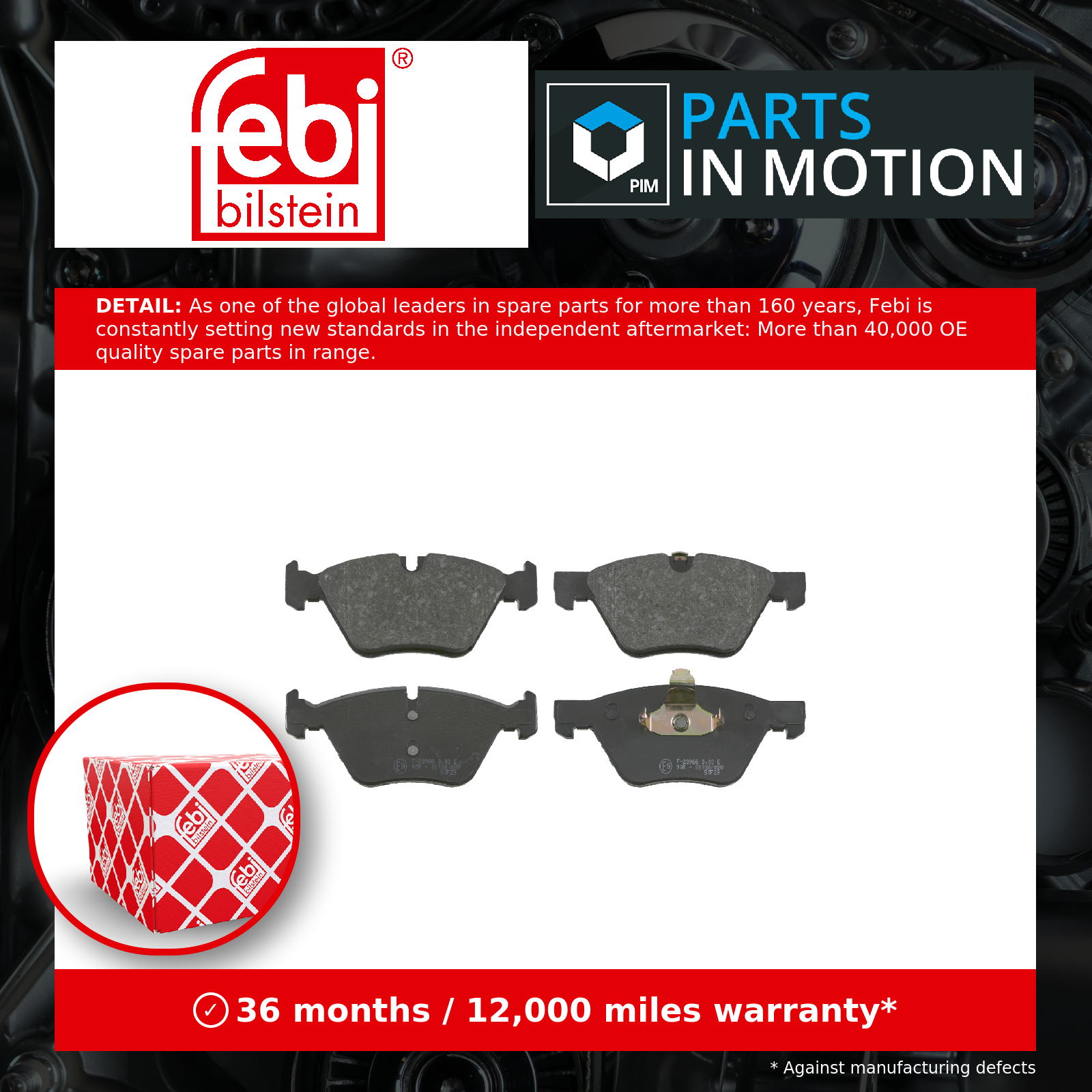 Febi Brake Pads Set Front 16503 [PM355710]