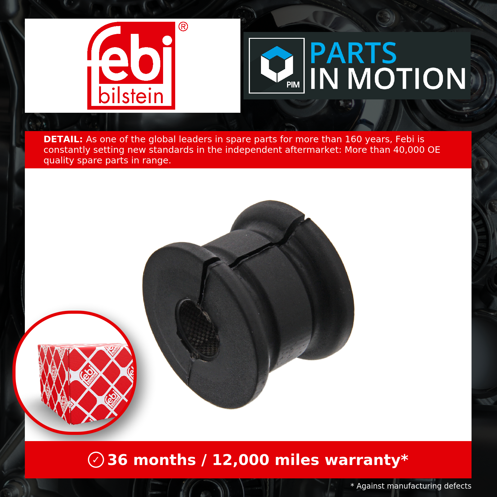 Febi Anti Roll Bar Bush Rear 36388 [PM493653]