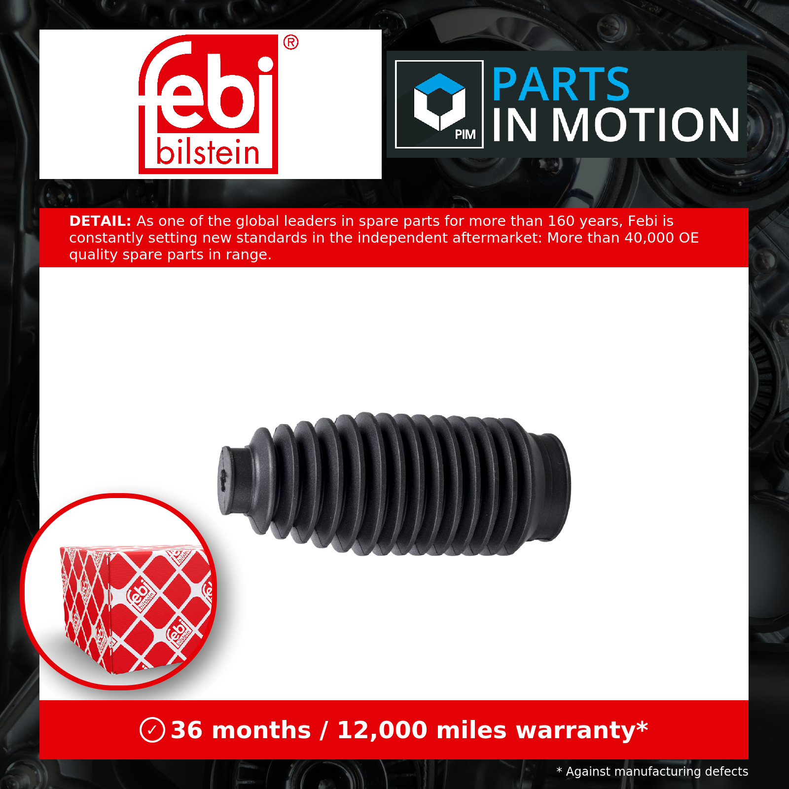 Febi Steering Rack Boot 12102 [PM493816]