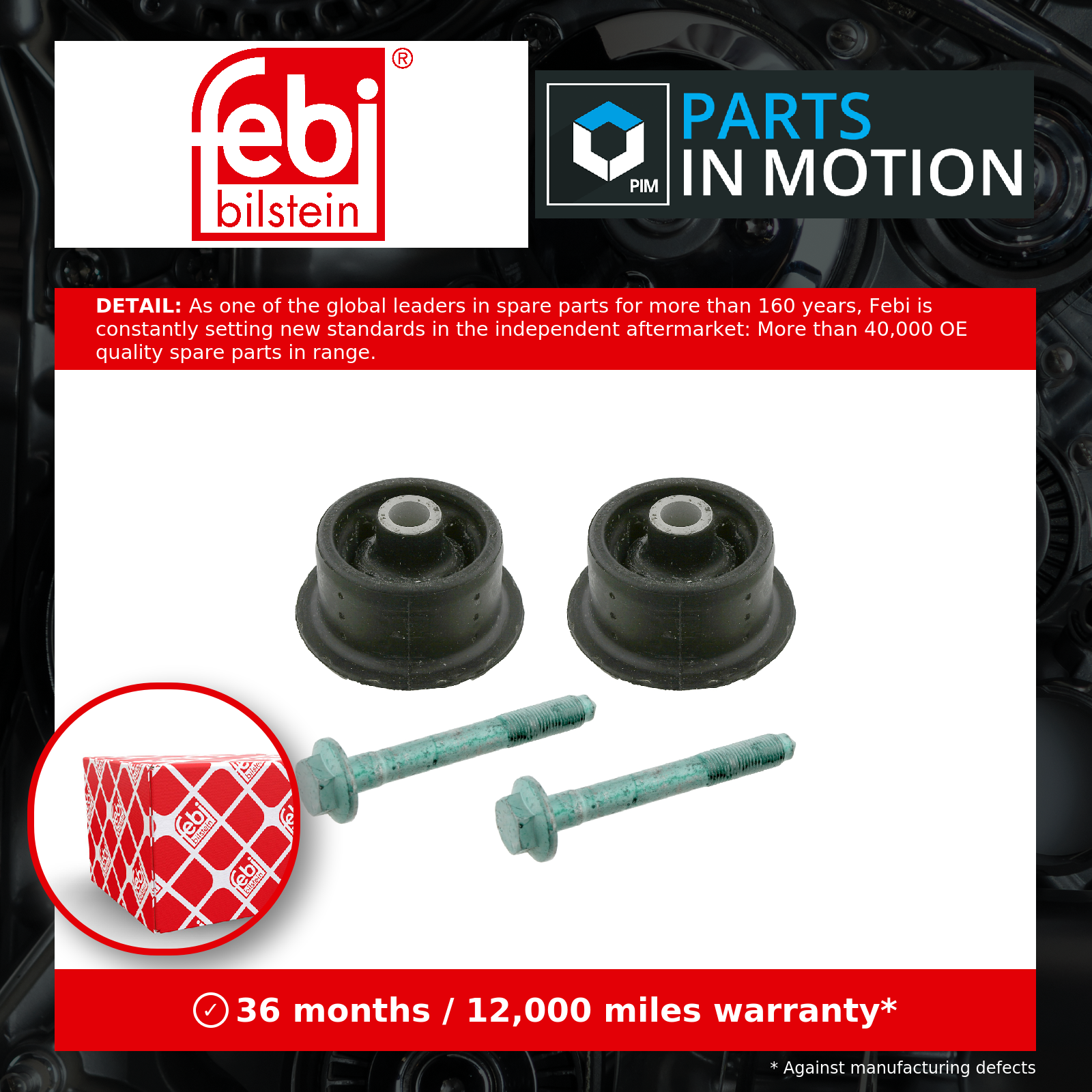 2x Febi Bearing Set, axle beam Rear Left or Right 26622 [PM495551]