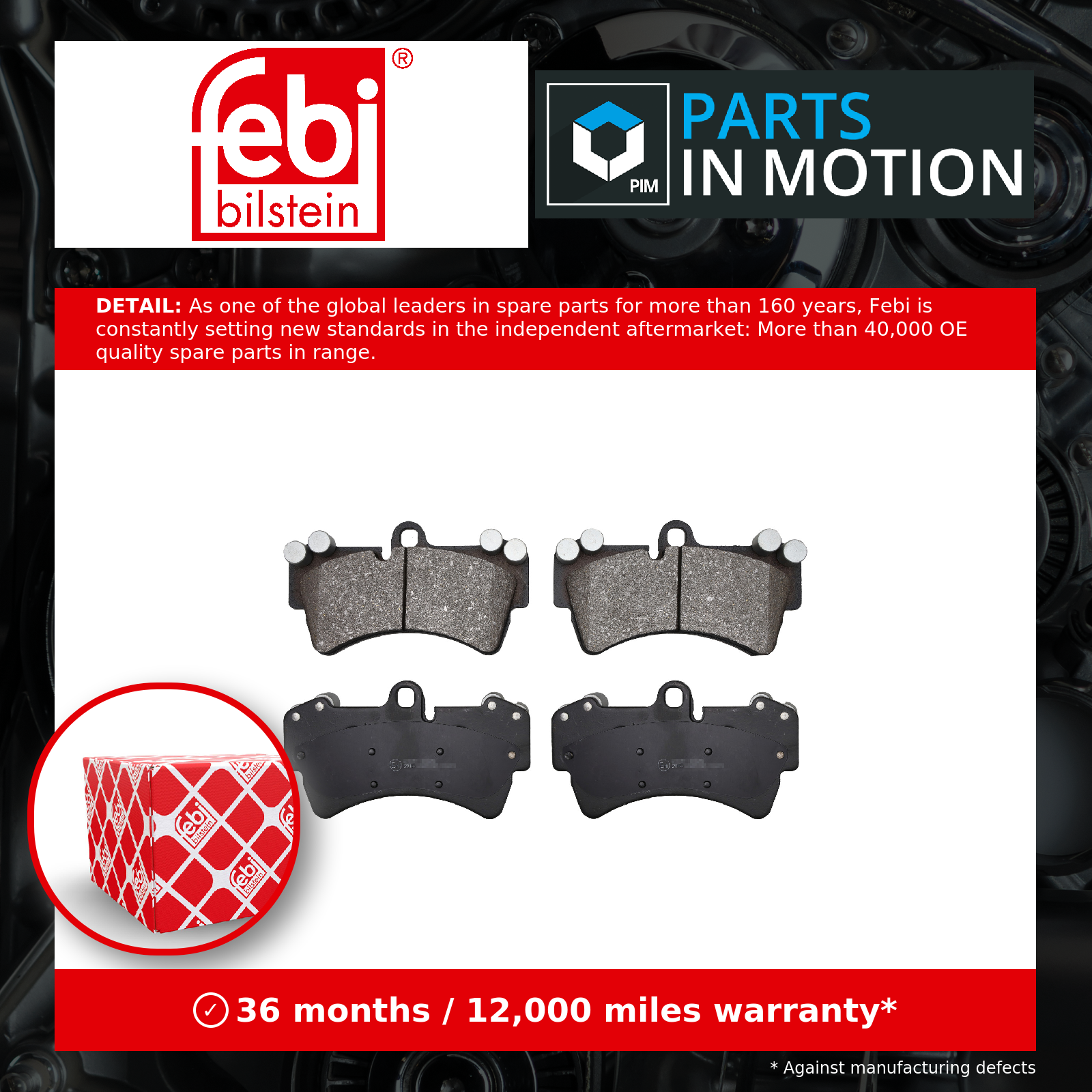 Febi Brake Pads Set Front 16460 [PM538548]