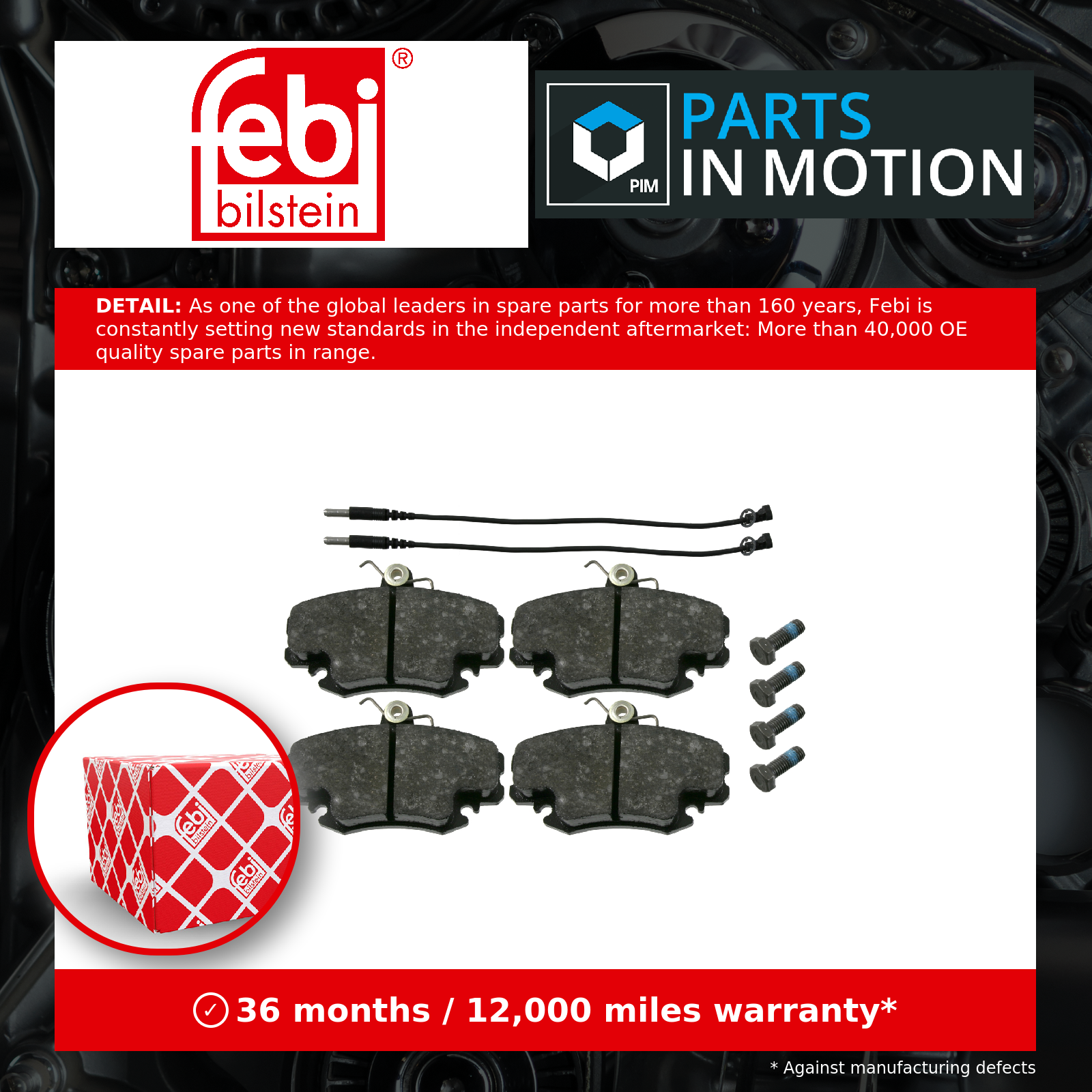 Front Brake Pads Aprio Set Kit Fits Renault 41 06 021 92R Febi 16191 - Image 6