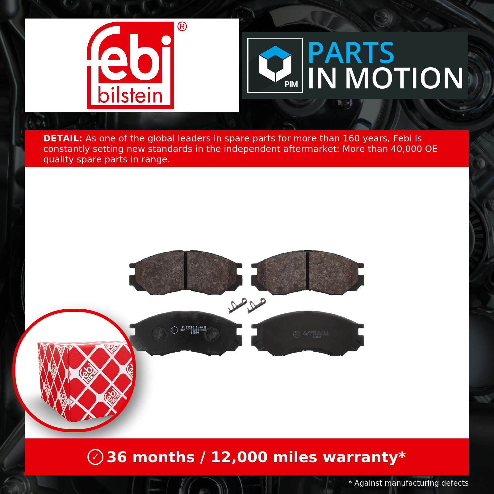 Febi Brake Pads Set Front 16645 [PM557033]