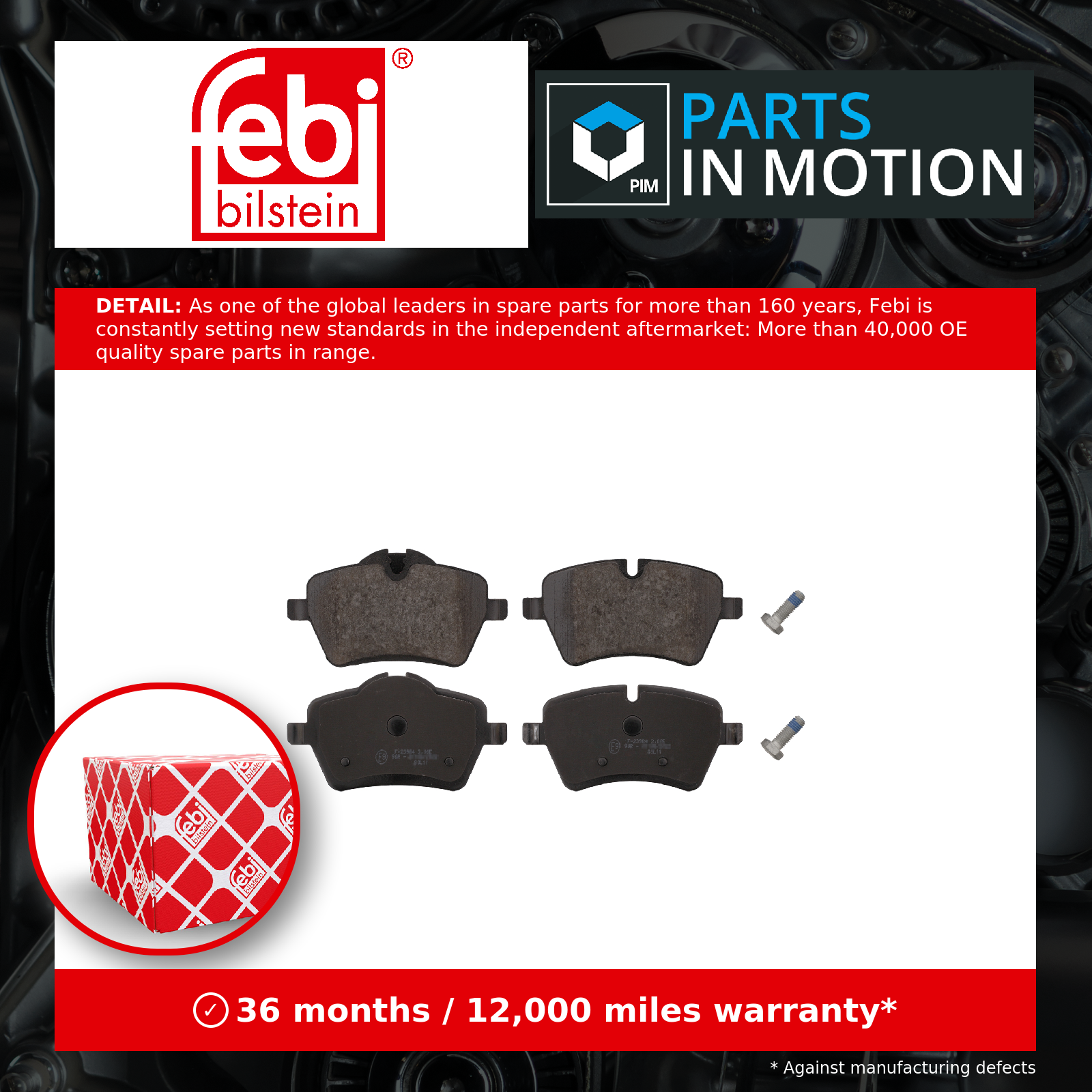 Febi Brake Pads Set Front 16727 [PM557089]