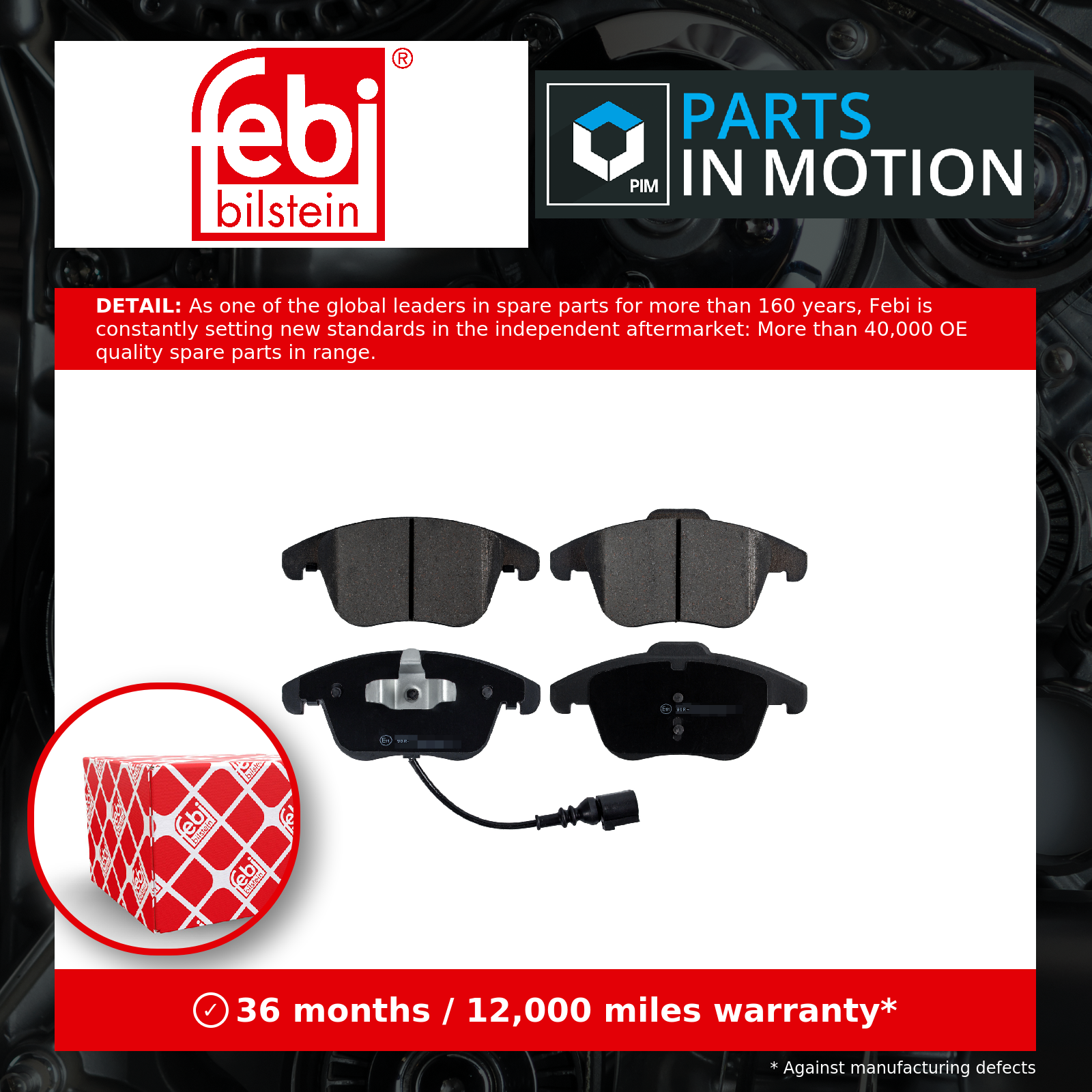 Febi Brake Pads Set Front 16760 [PM557120]