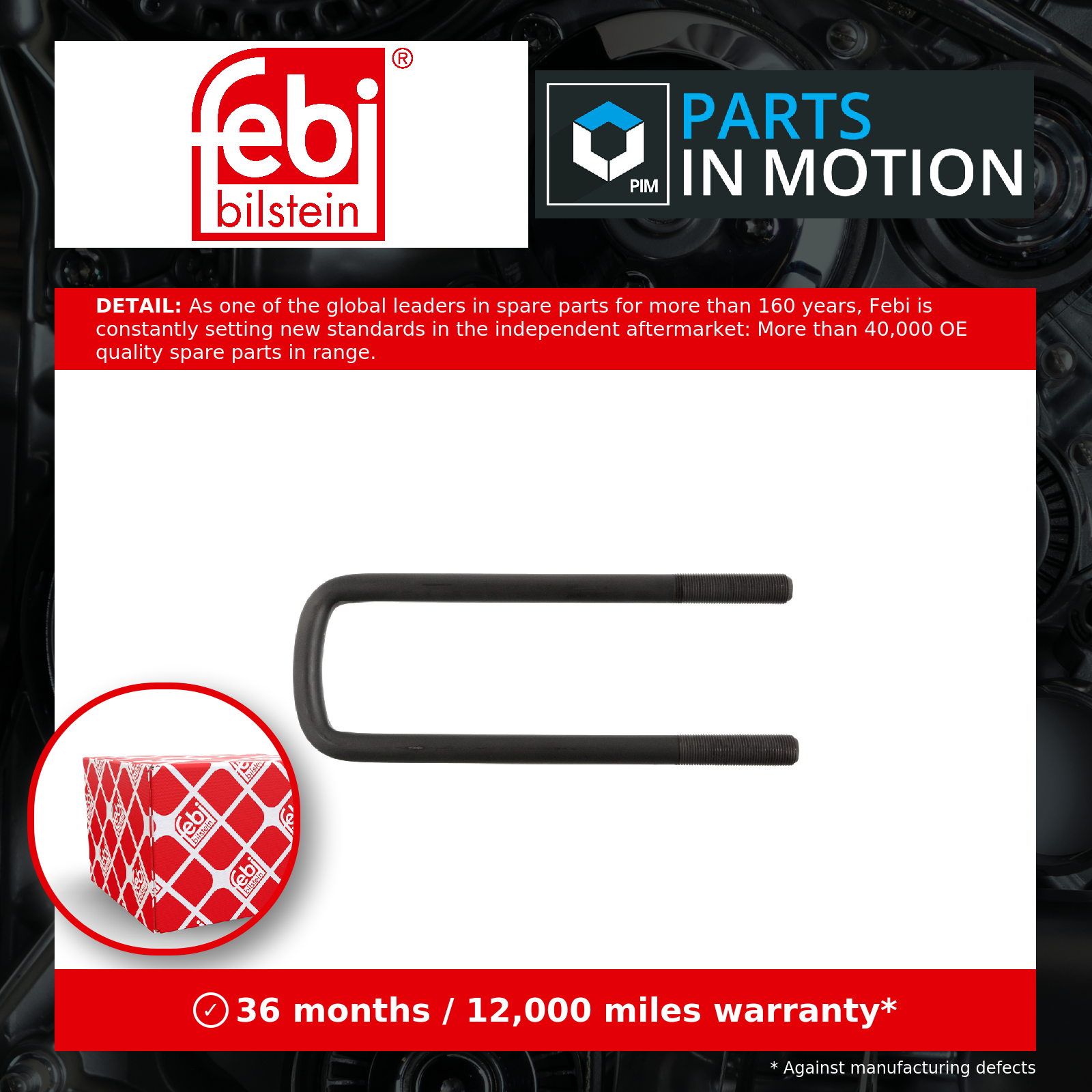 Febi Leaf Spring U Bolt / Clamp 06881 [PM660512]