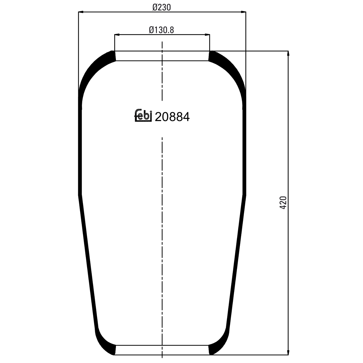 Febi 20884 Air Suspension Spring