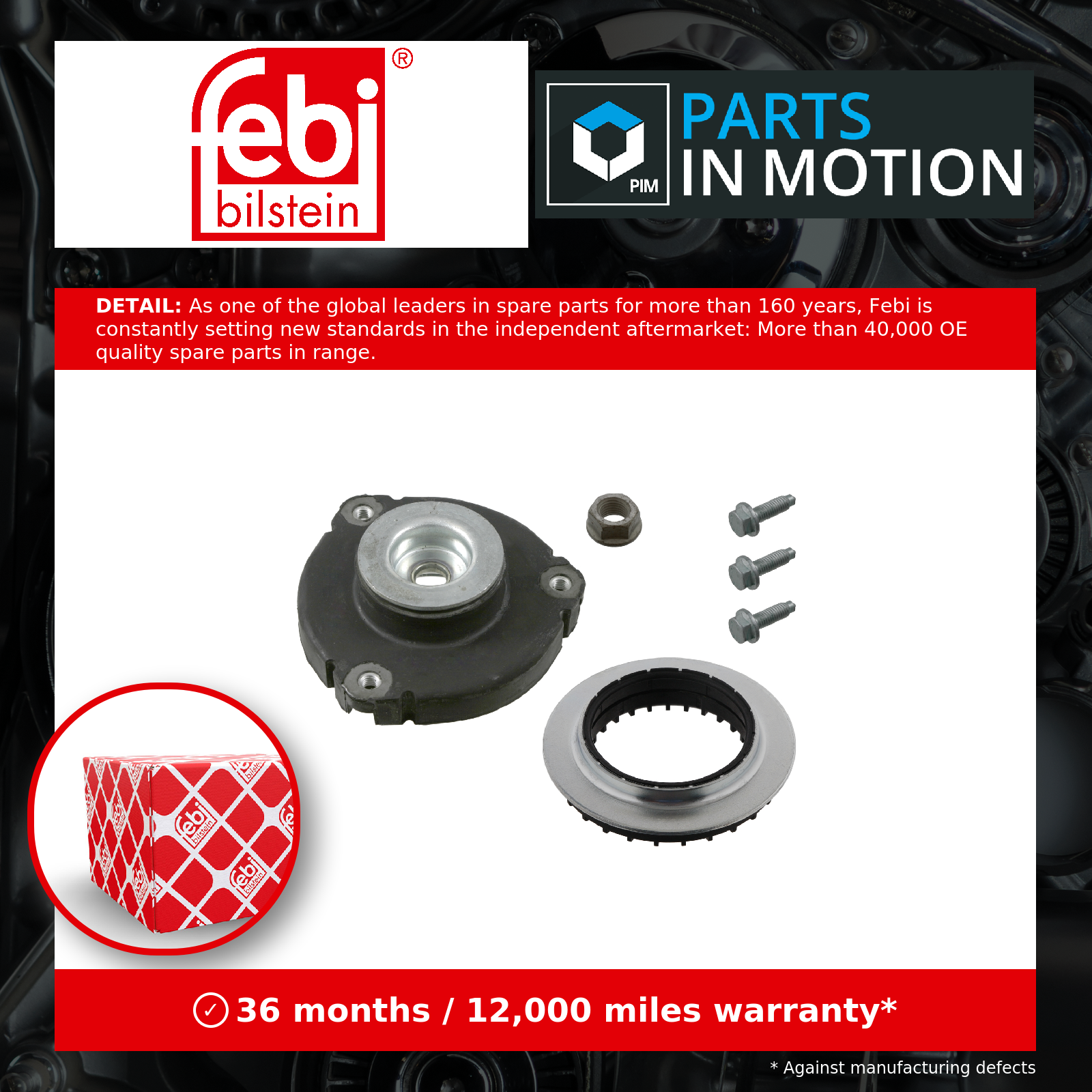 Febi Top Strut Mounting Front 37895 [PM871669]