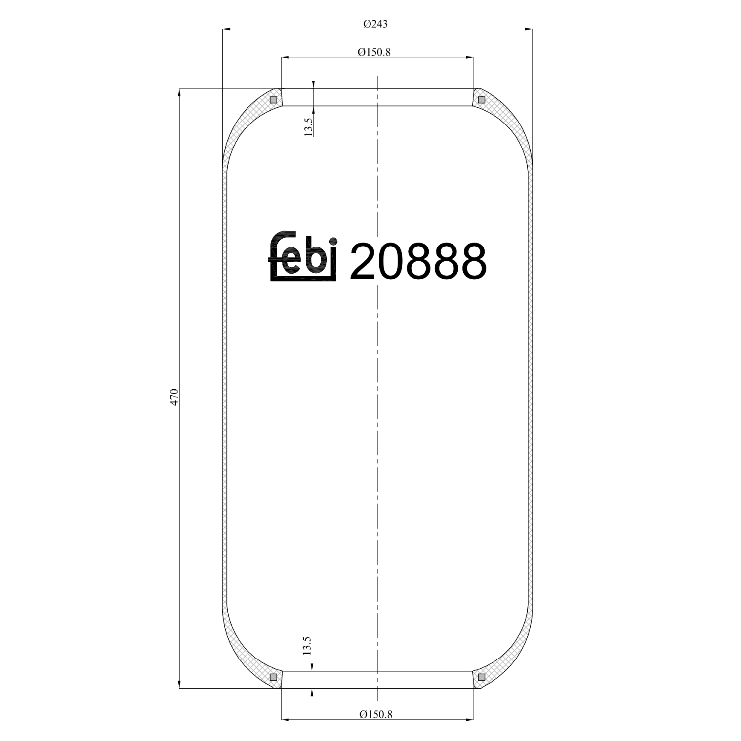 Febi 20888 Air Suspension Spring