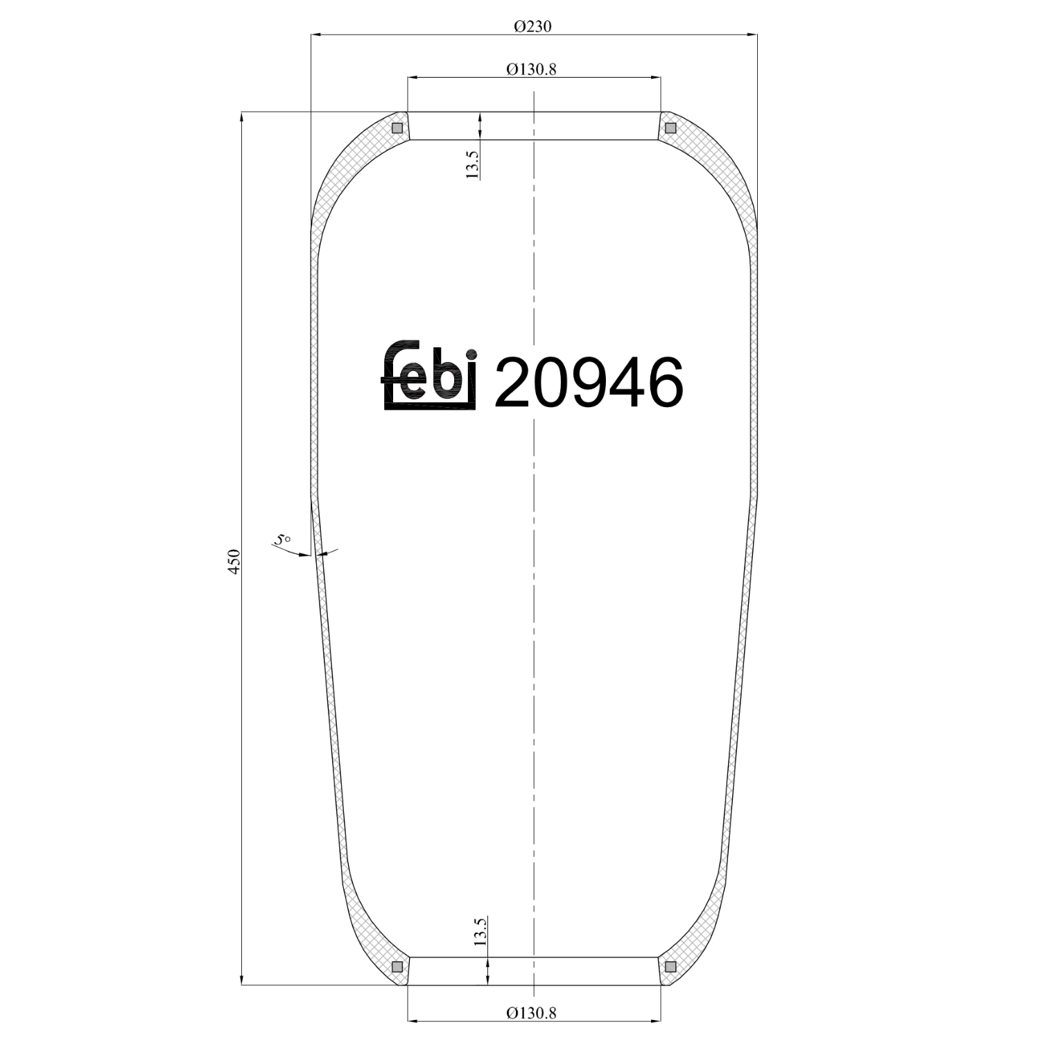 Febi 20946 Air Suspension Spring