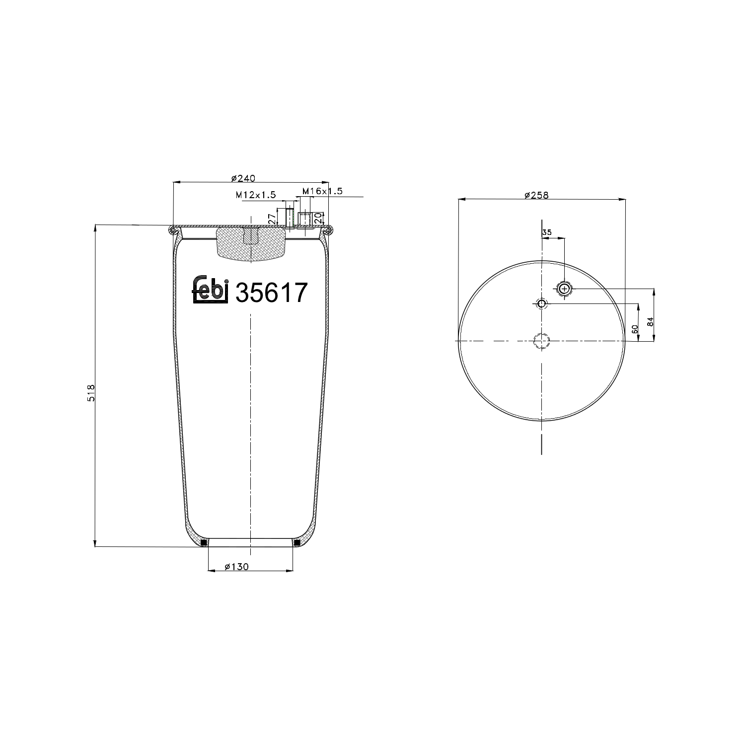 Febi 35617 Air Suspension Spring