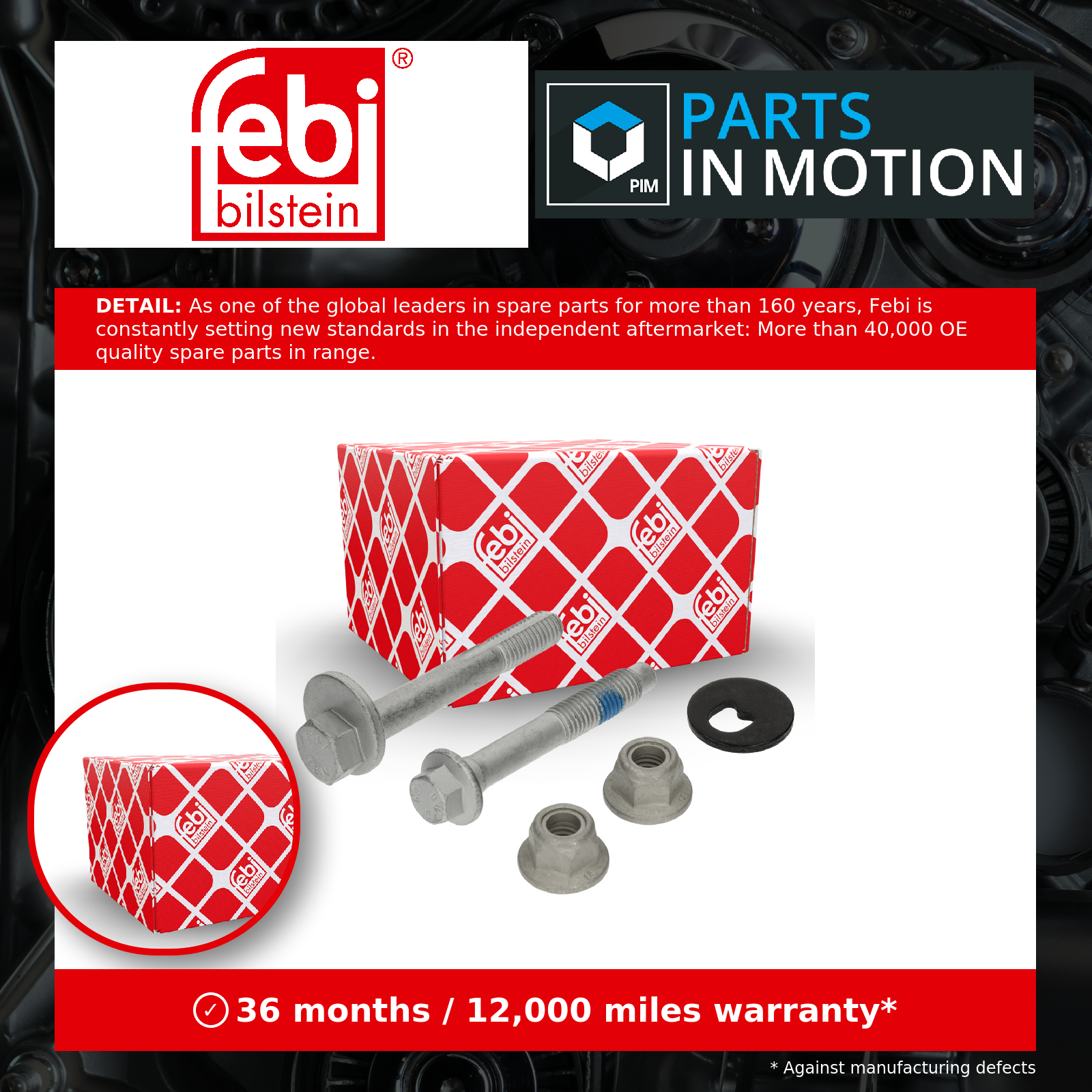 Febi Control Arm Bolt Rear 37216 [PM962124]