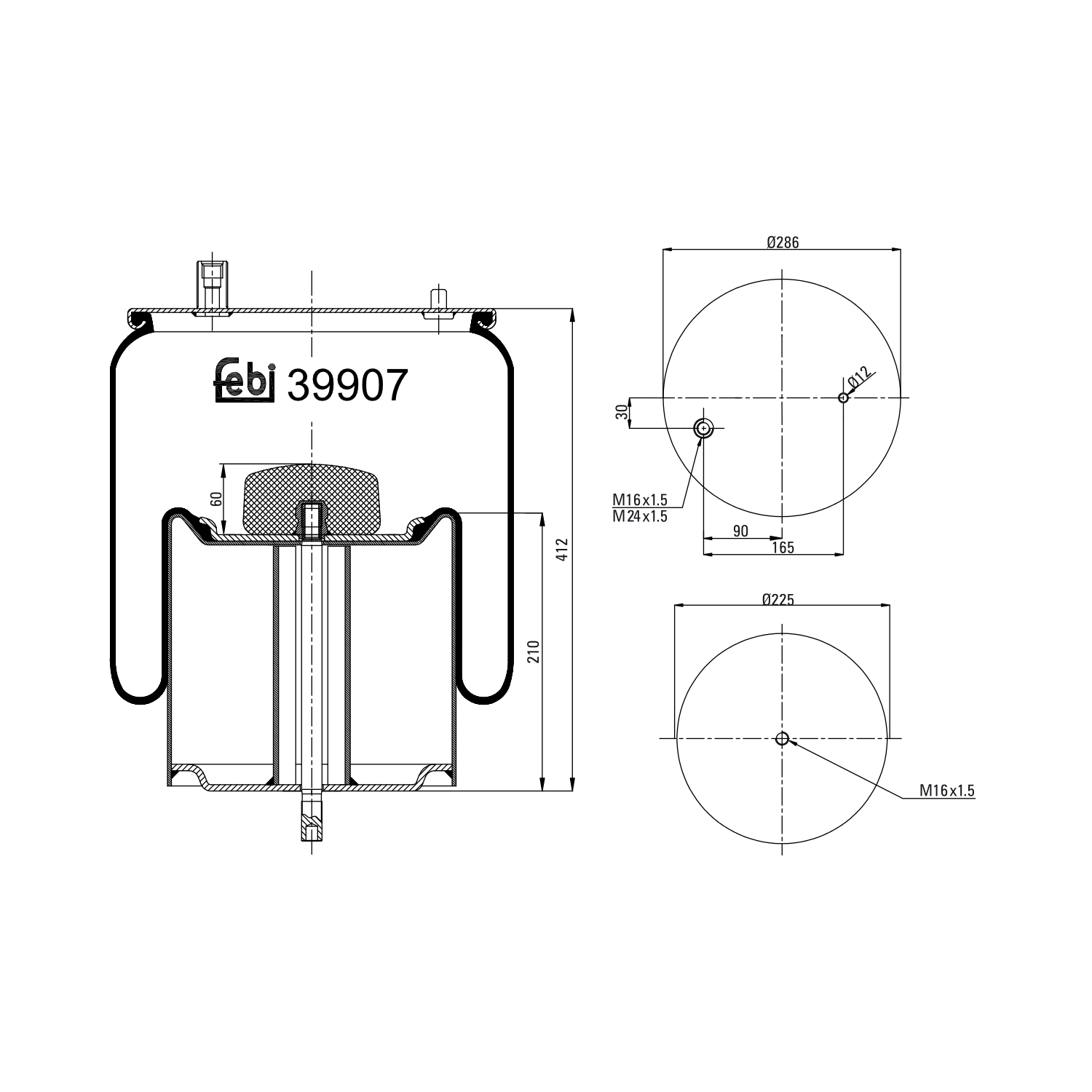 Febi 39907 Air Suspension Spring