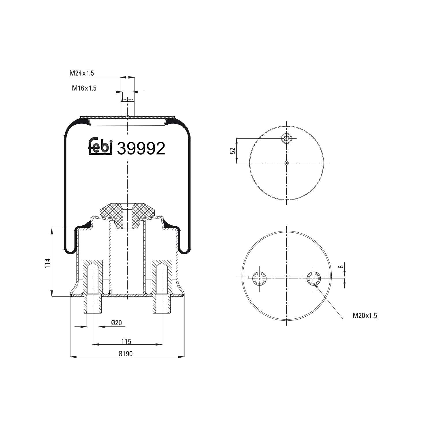 Febi 39992 Air Suspension Spring
