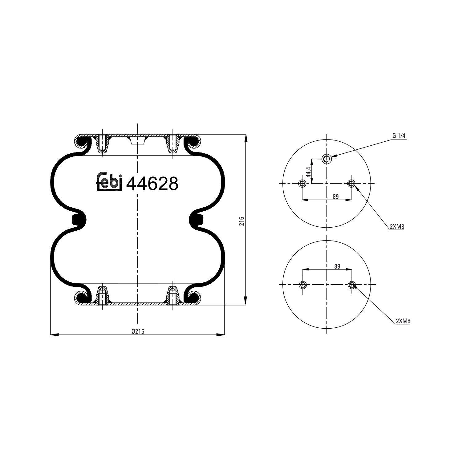 Febi 44628 Air Suspension Spring
