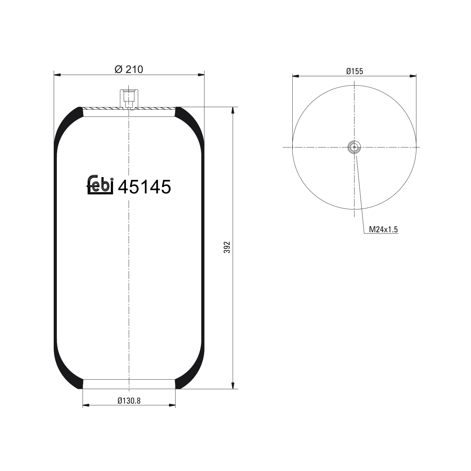 Febi 45145 Air Suspension Spring