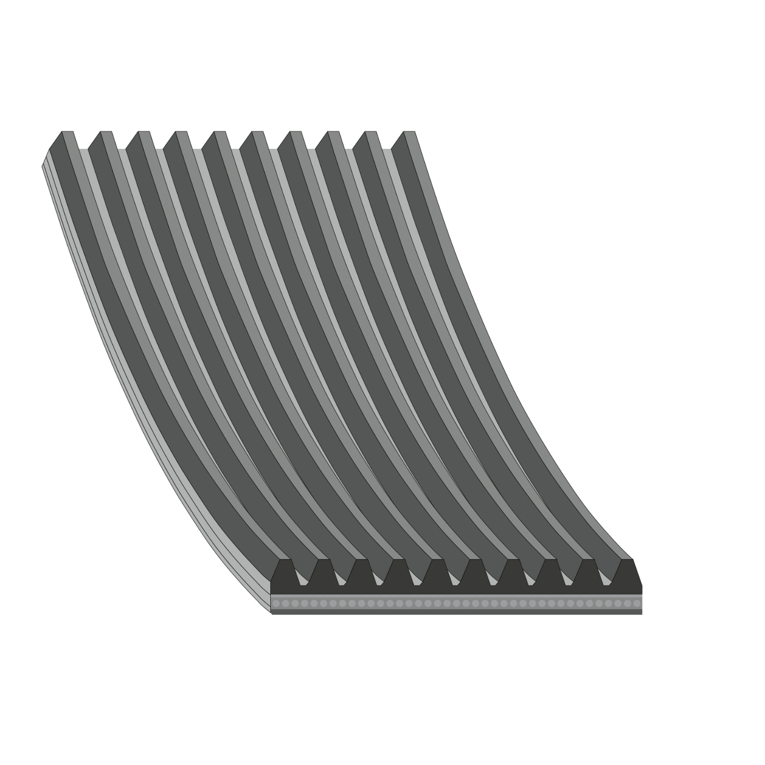 Febi 45442 10 Rib Multi V Drive Belt