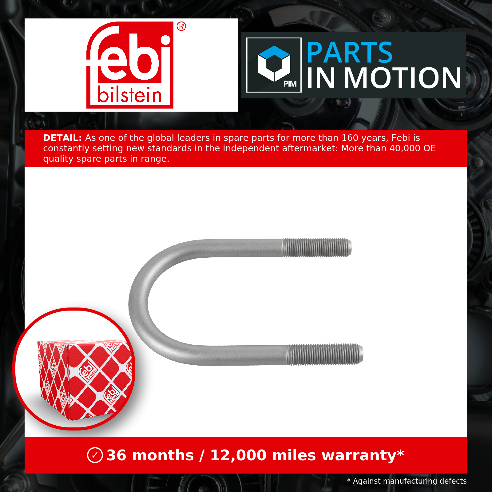 Febi Leaf Spring U Bolt / Clamp 45455 [PM968213]