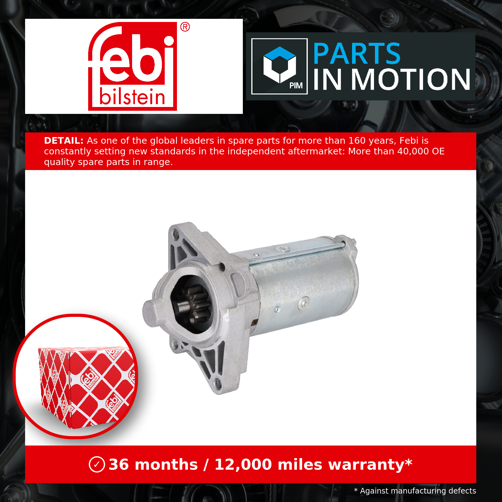 Febi Starter Motor 101625 [PM1501116]