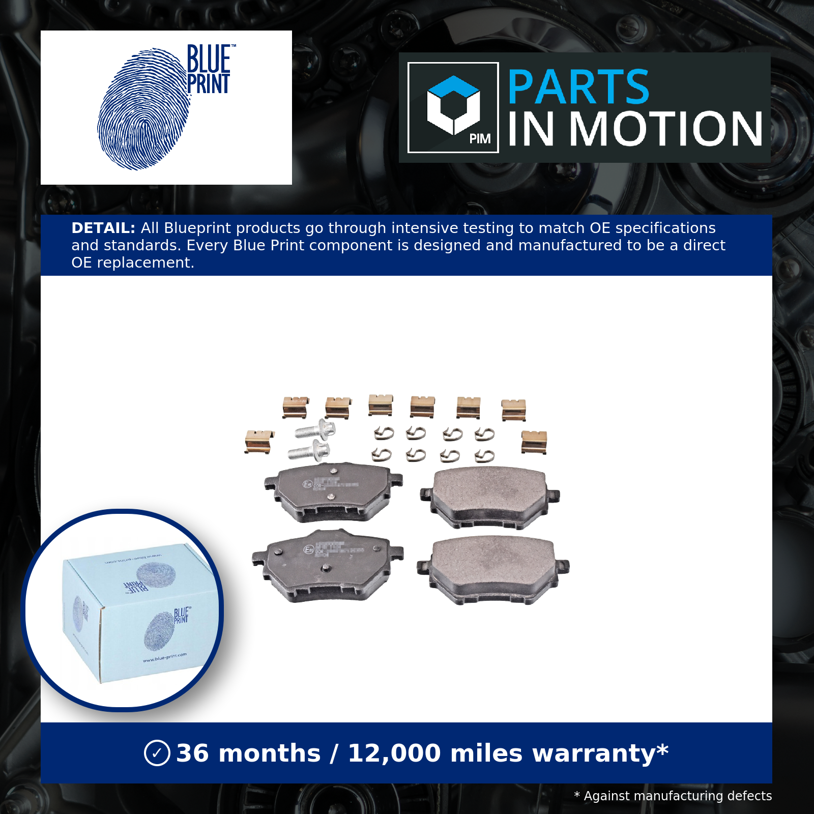 Blue Print Brake Pads Set Rear ADP154213 [PM1580790]