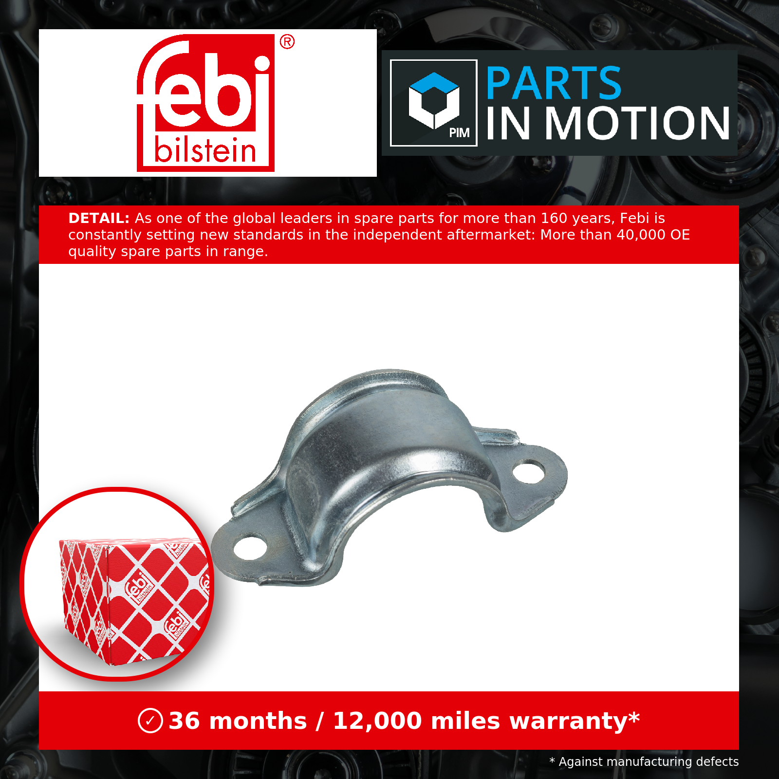 Febi Anti Roll Bar Clamp Front 106174 [PM1649850]