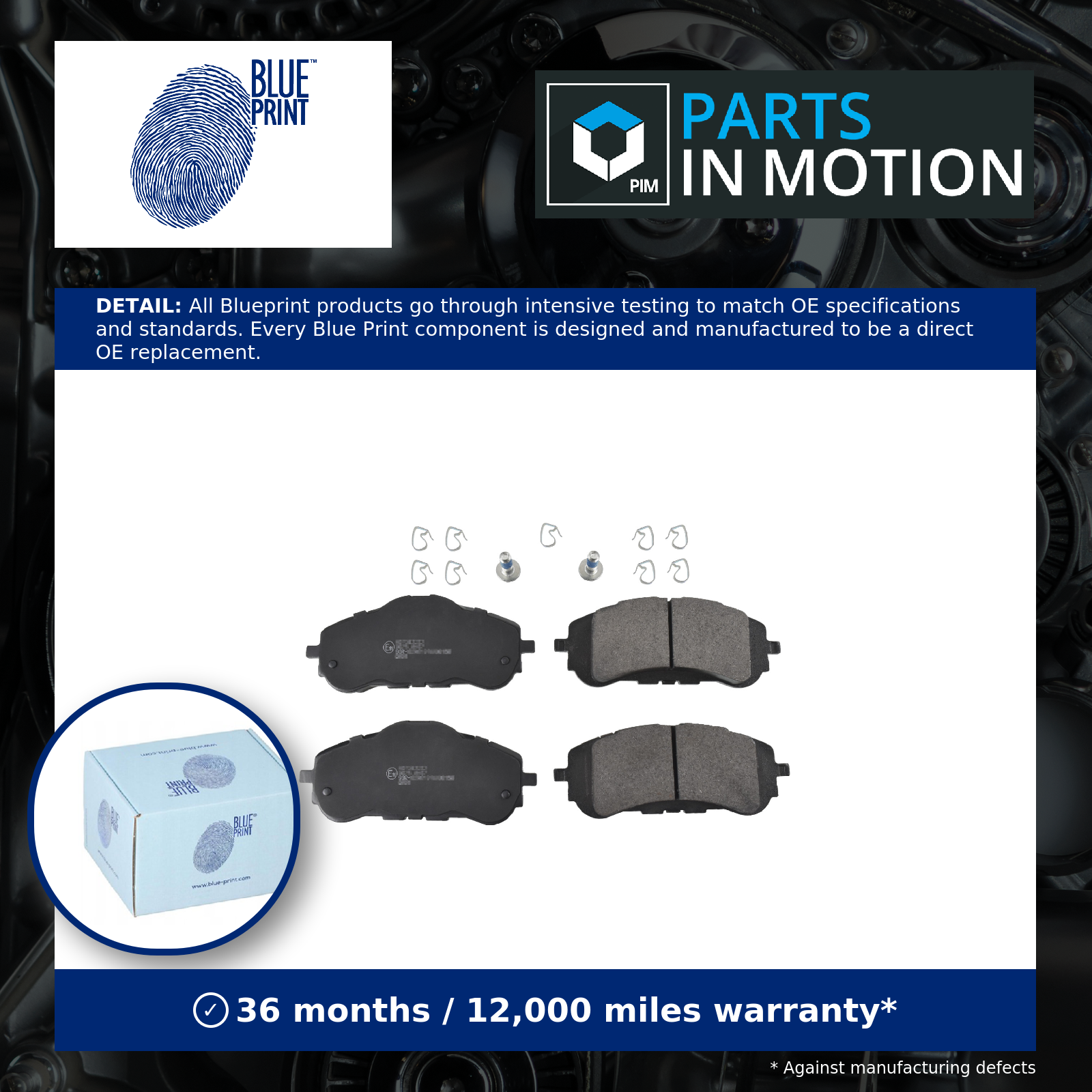 Blue Print Brake Pads Set Front ADP154253 [PM1724464]